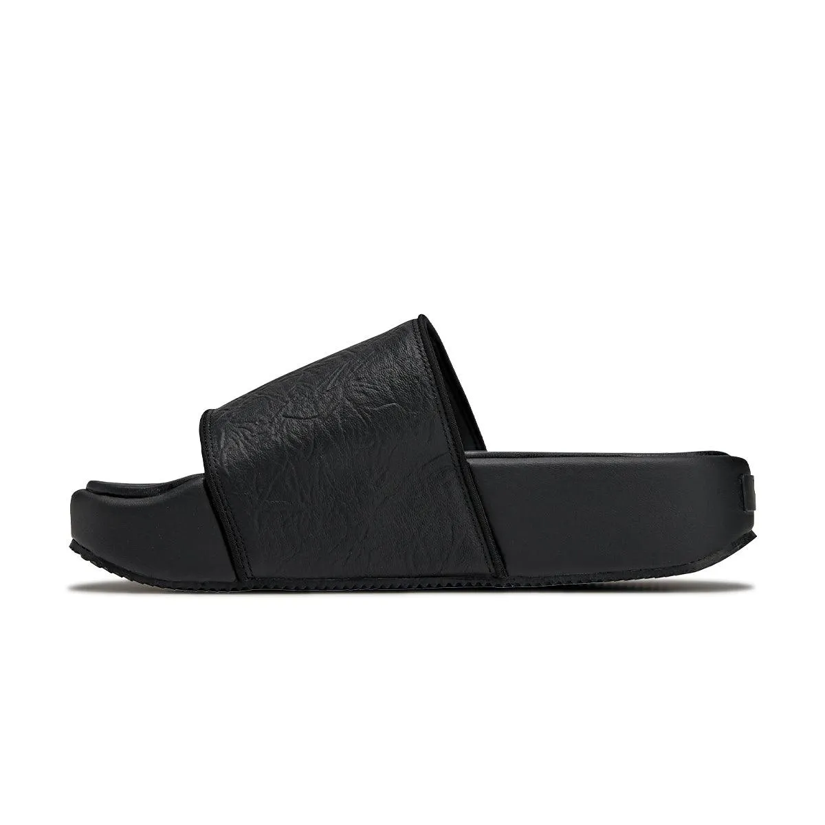 SecureFit Leather Slides 'Black'