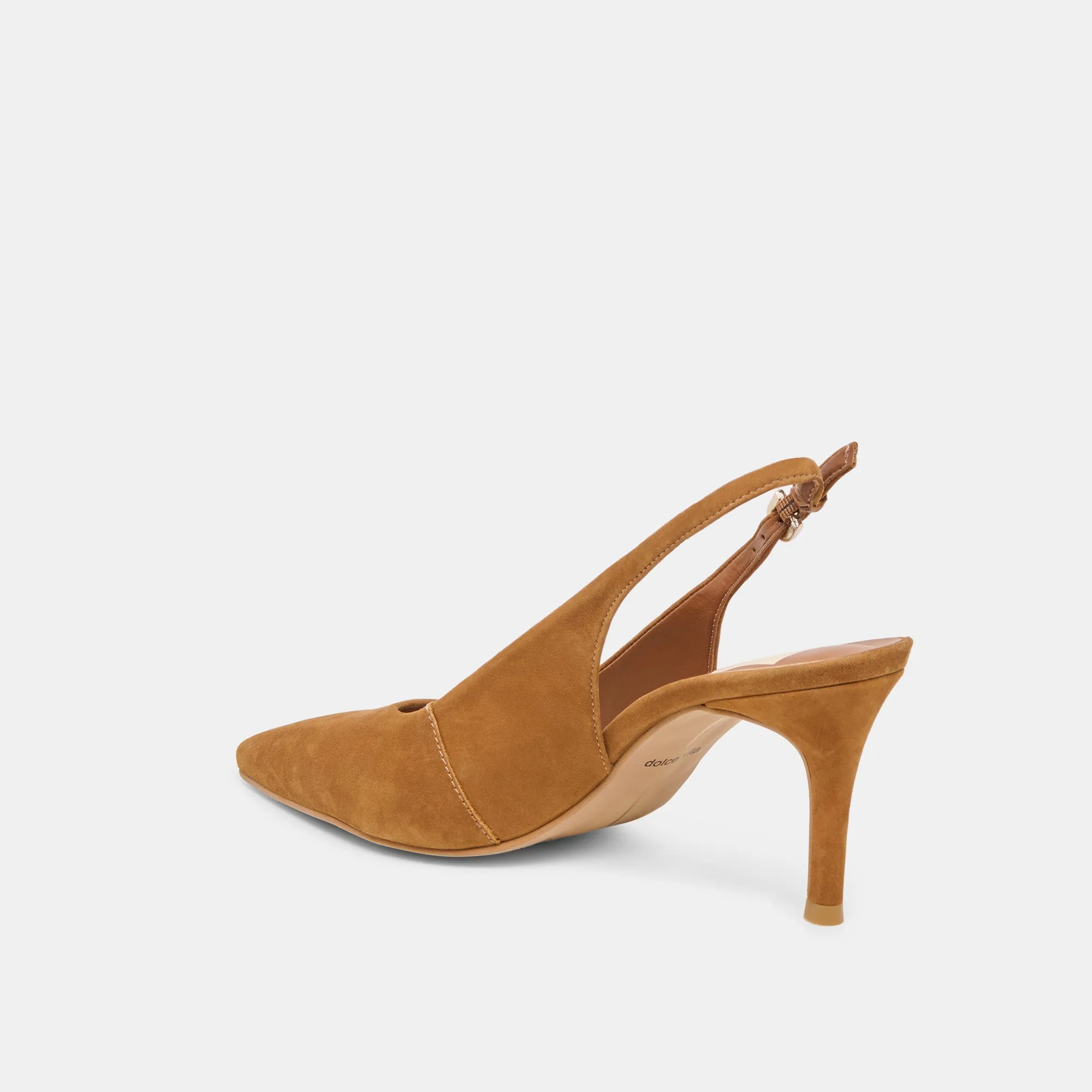 ELASI HEELS BROWN NUBUCK Comfy Sandals Formal Office Shoes