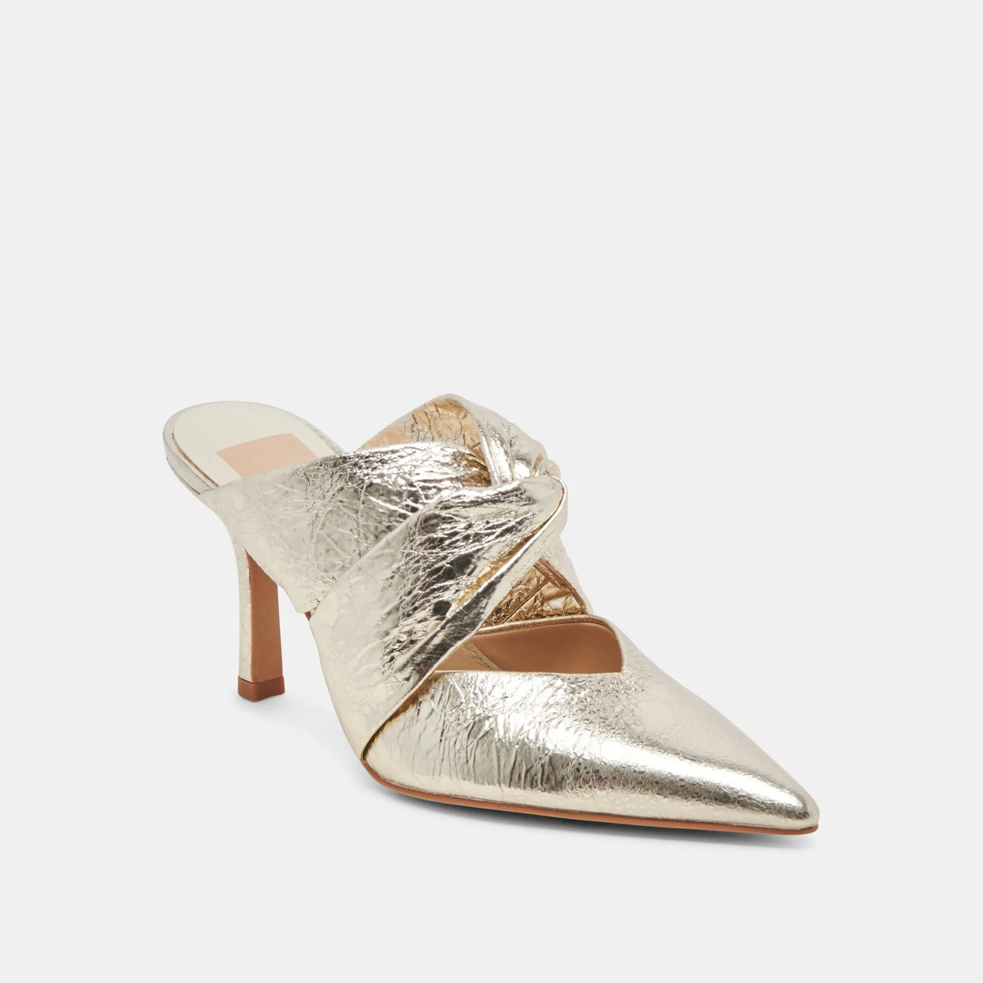 KELSY HEELS PLATINUM DISTRESSED LEATHER Modern Heels Dressy Heels