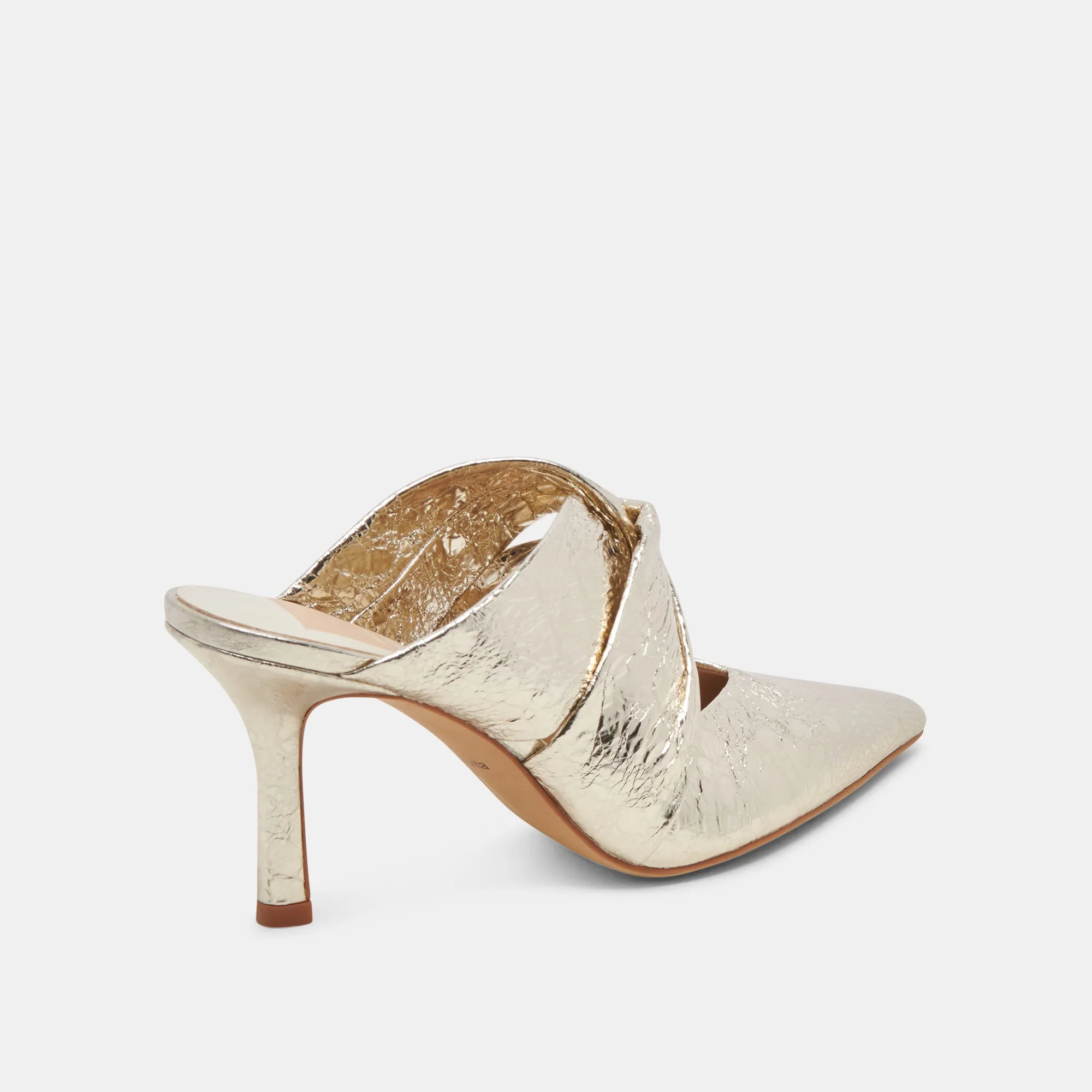 KELSY HEELS PLATINUM DISTRESSED LEATHER Comfortable Flats Sturdy Build