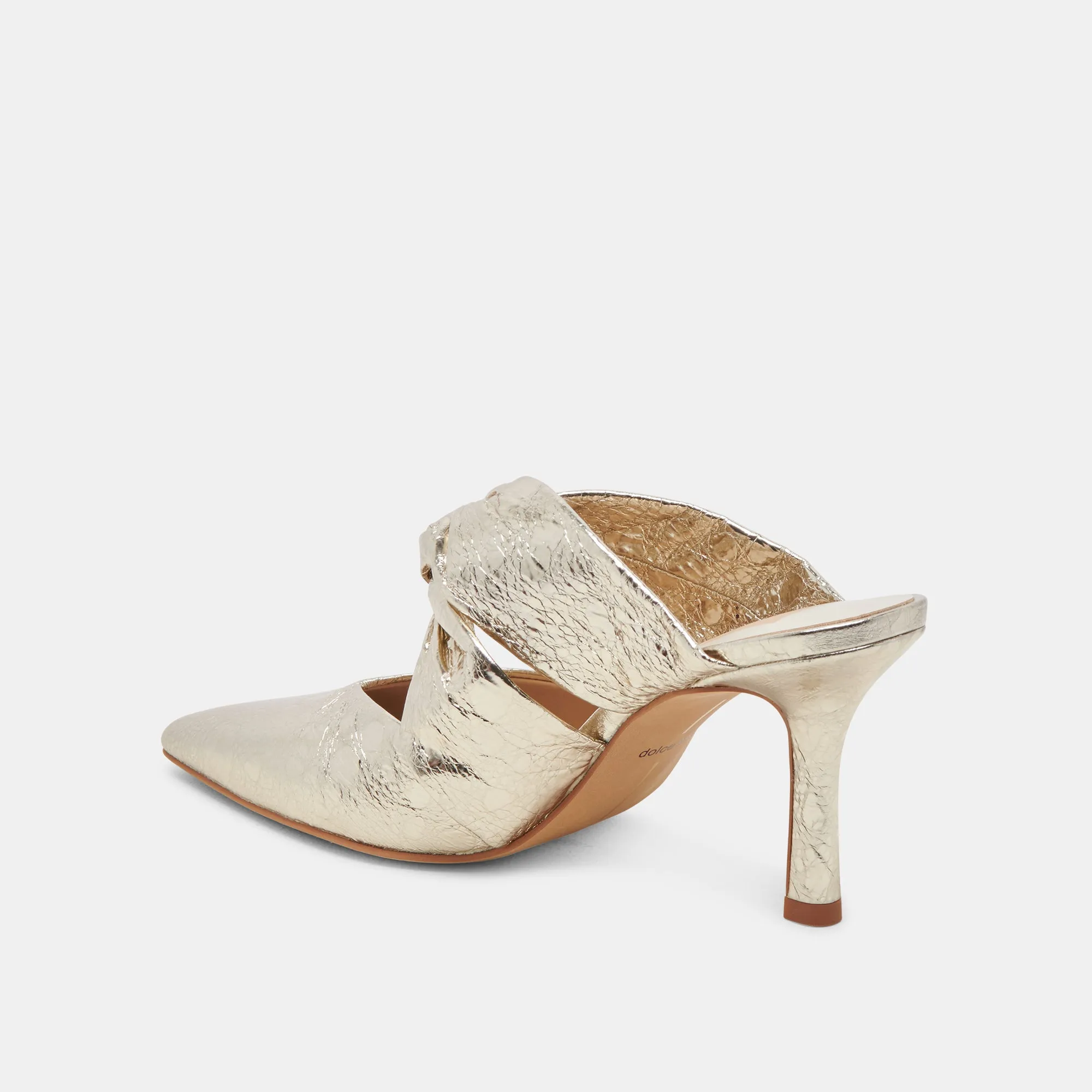 Breathable Upper KELSY HEELS PLATINUM DISTRESSED LEATHER