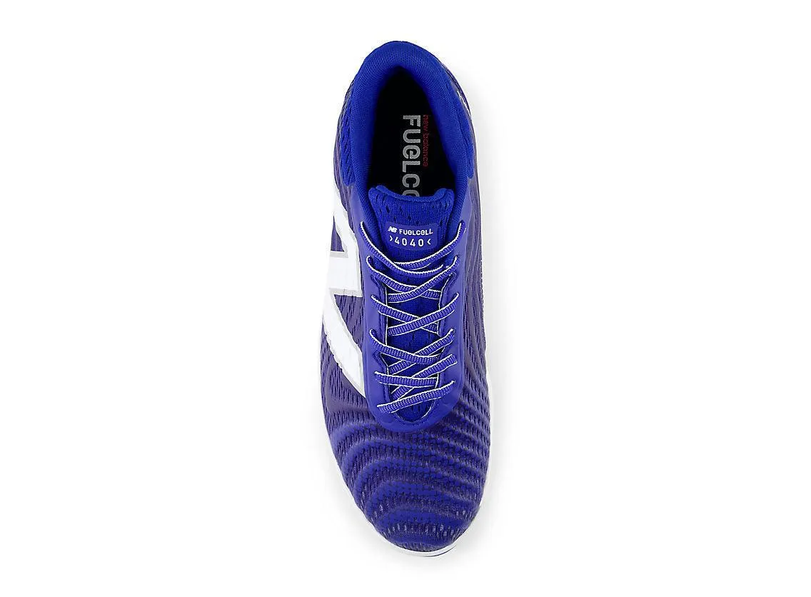 Versatile Performance New Balance Men's FuelCell 4040 V7 Molded Baseball Cleats - Team Royal / White - PL4040B7