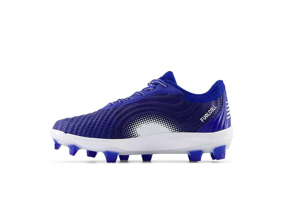 Anti Bacterial Rugged Function New Balance Men's FuelCell 4040 V7 Molded Baseball Cleats - Team Royal / White - PL4040B7