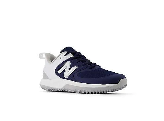Flexible structure Milan Shine New Balance Women's VELO v3 Turf Softball Shoes - Navy with White - STVELON3
