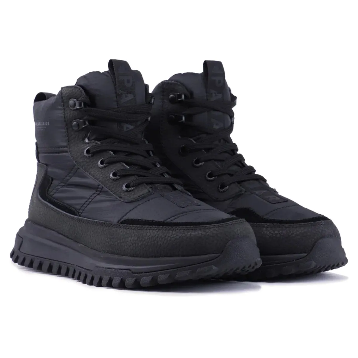 Pajar Men's Fero 2.0 Black/Black Fabric Waterproof Wedges Mark Step