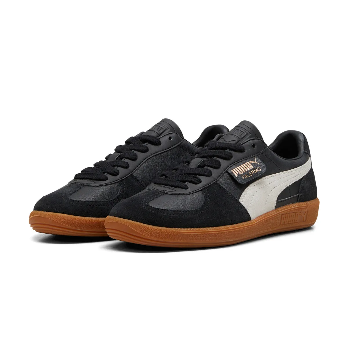 Palermo Leather 'Black Feather Gray Gum' Lightweight Comfort Low Profile Silhouette
