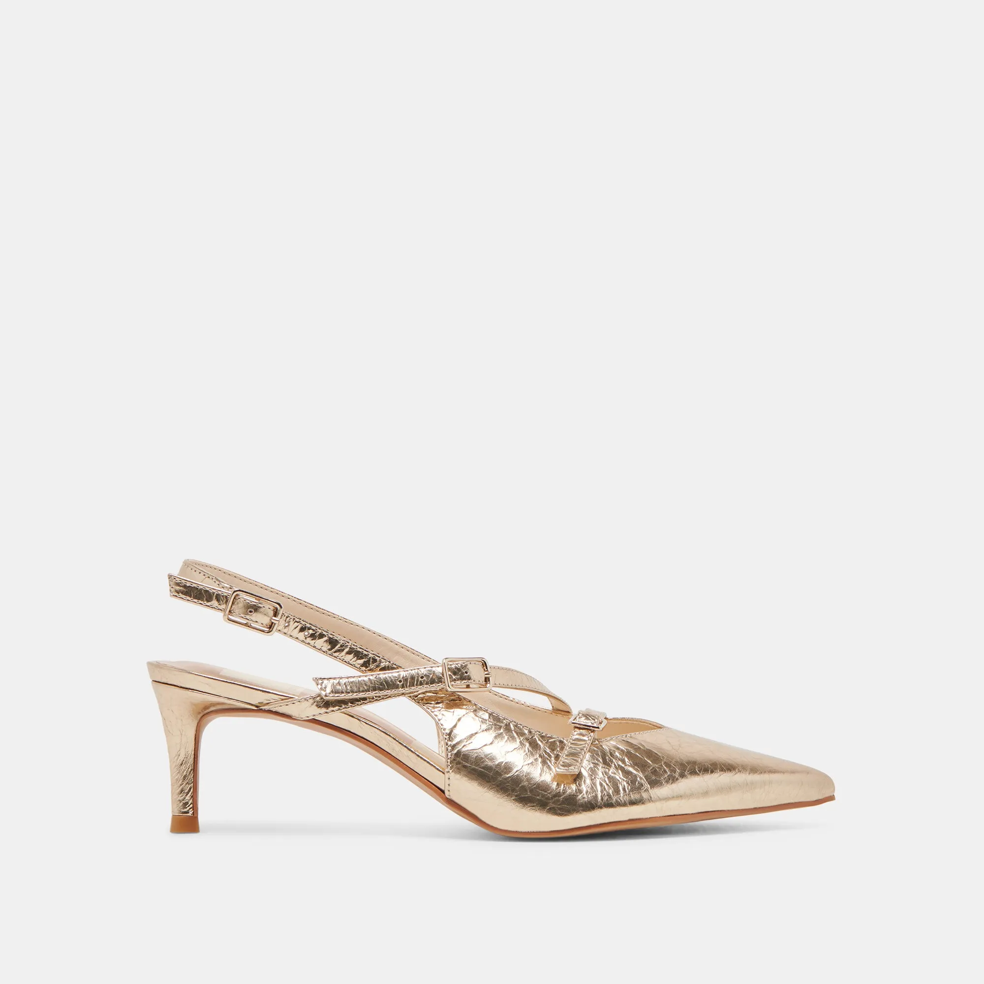 PAMLA MID HEELS LIGHT GOLD DISTRESSED LEATHER Mid Top Style