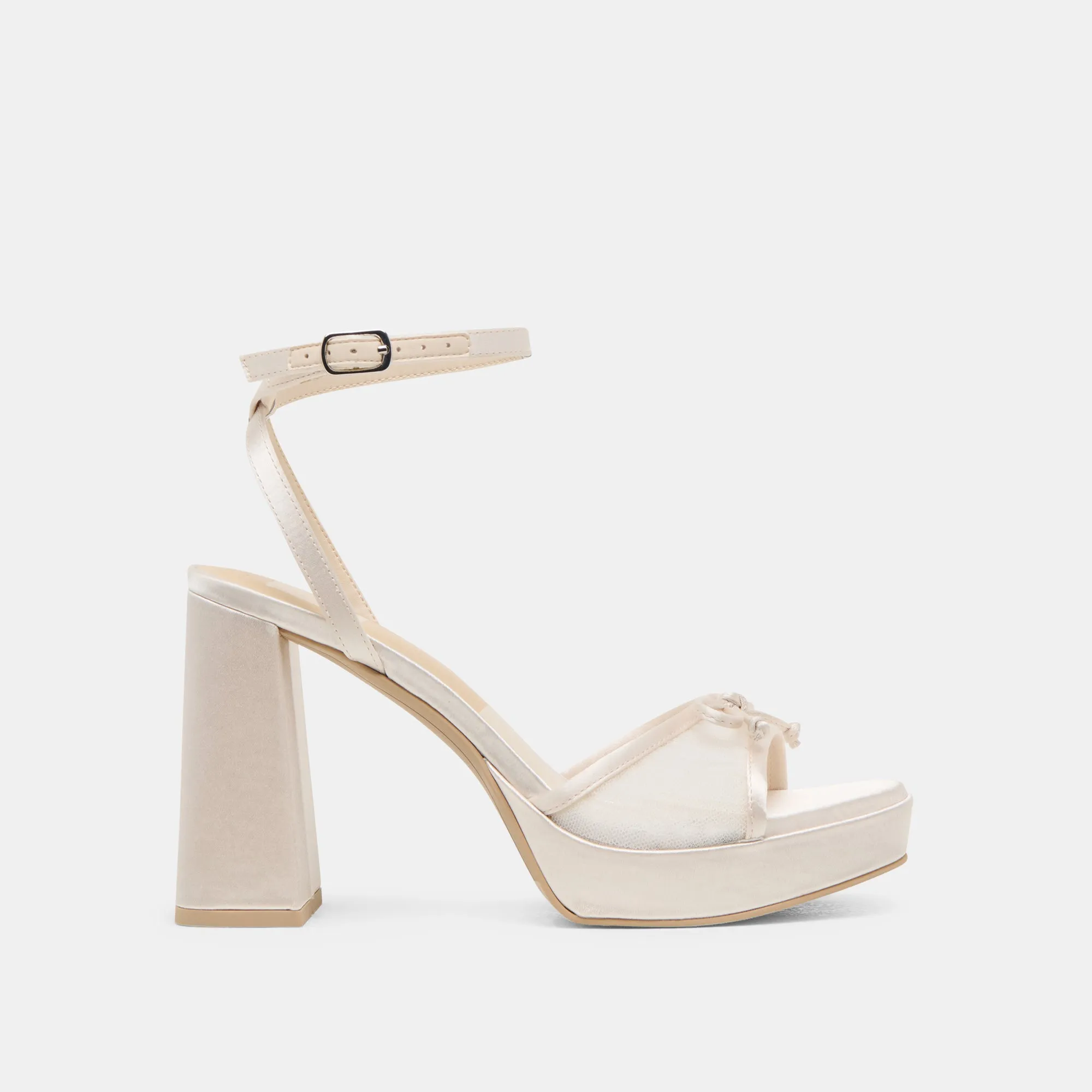 PANDOR HEELS WHITE TULLE Sleek Dress Shoes