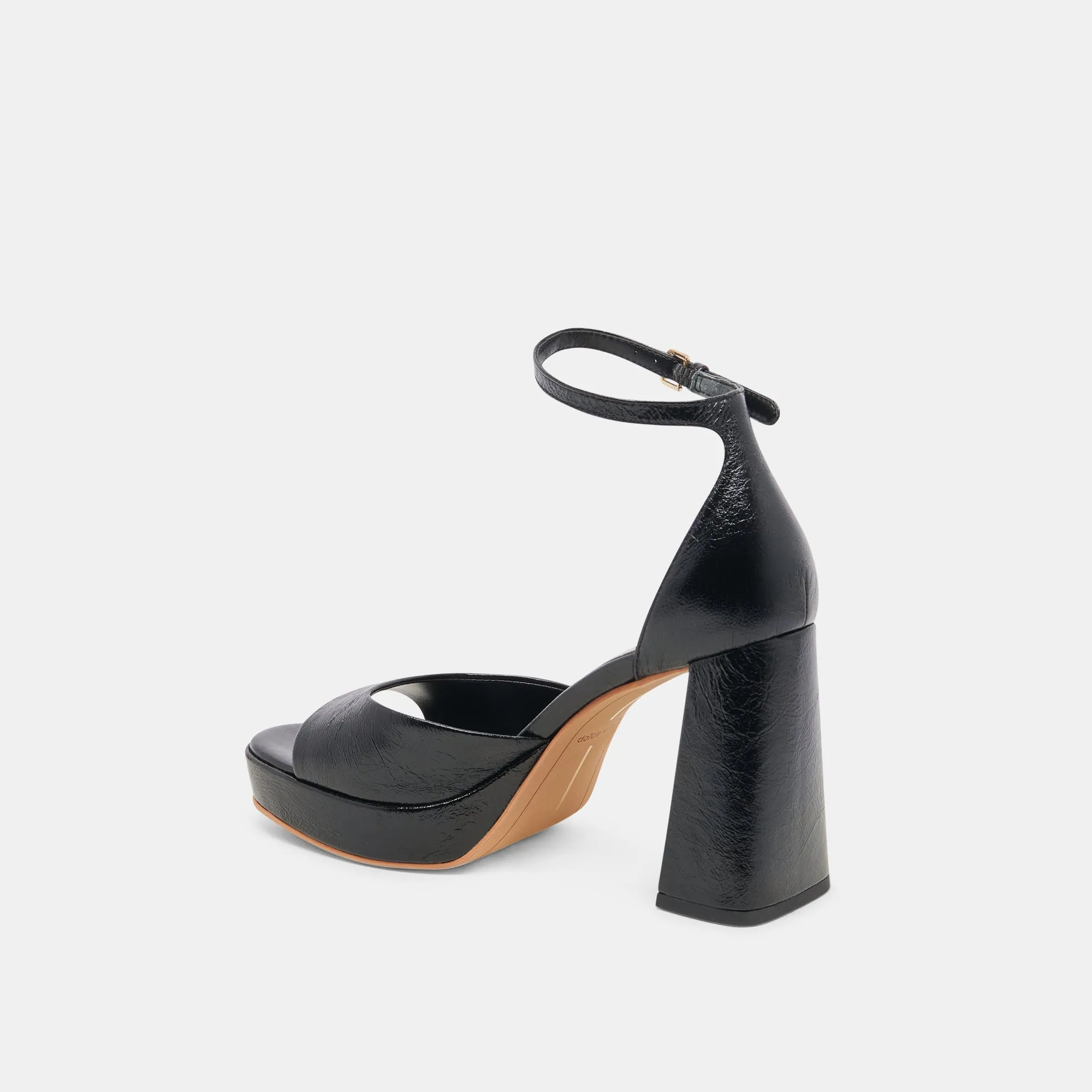 PANDRO HEELS MIDNIGHT CRINKLE PATENT Pumps Shoes Quality