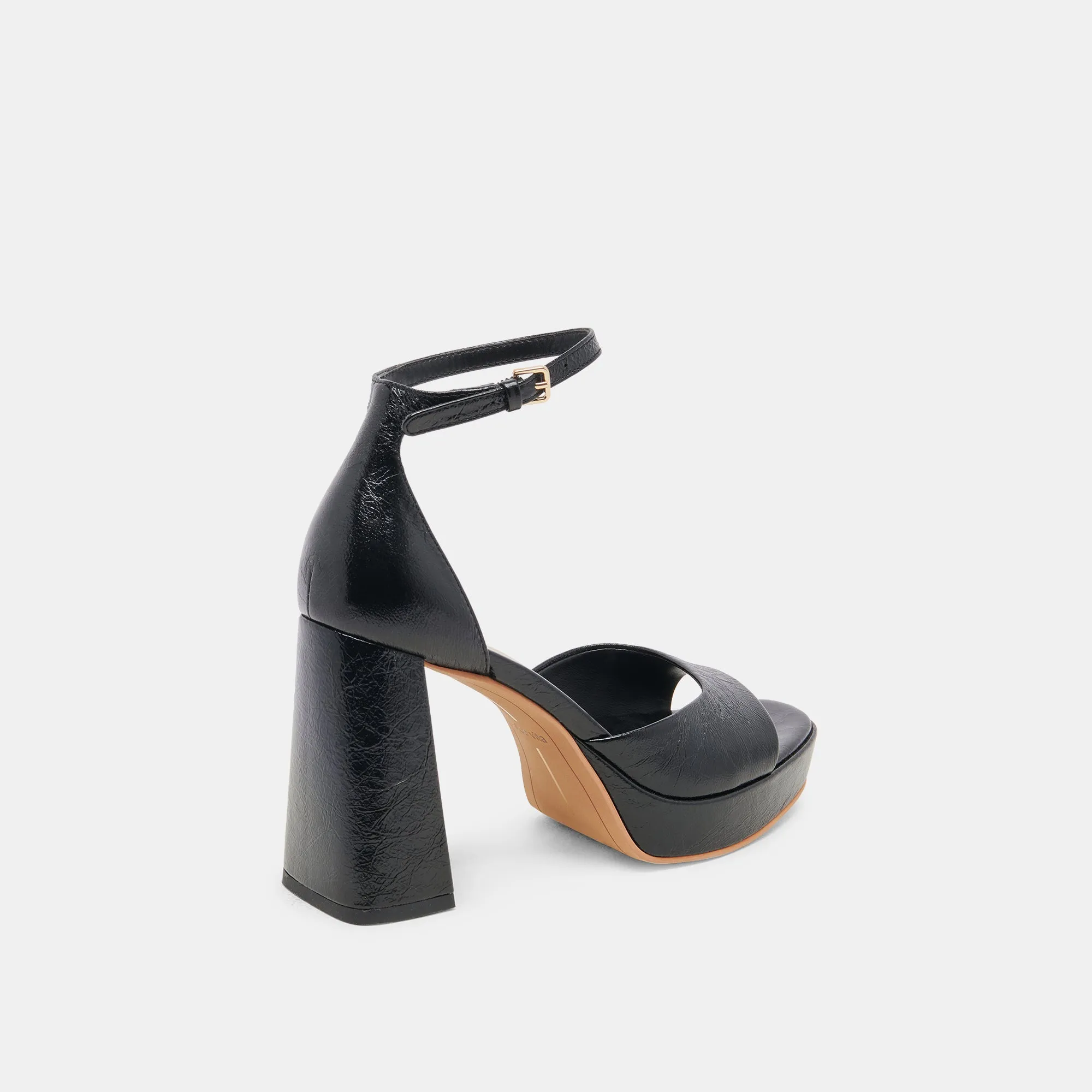 PANDRO HEELS MIDNIGHT CRINKLE PATENT Smart Casual Heels