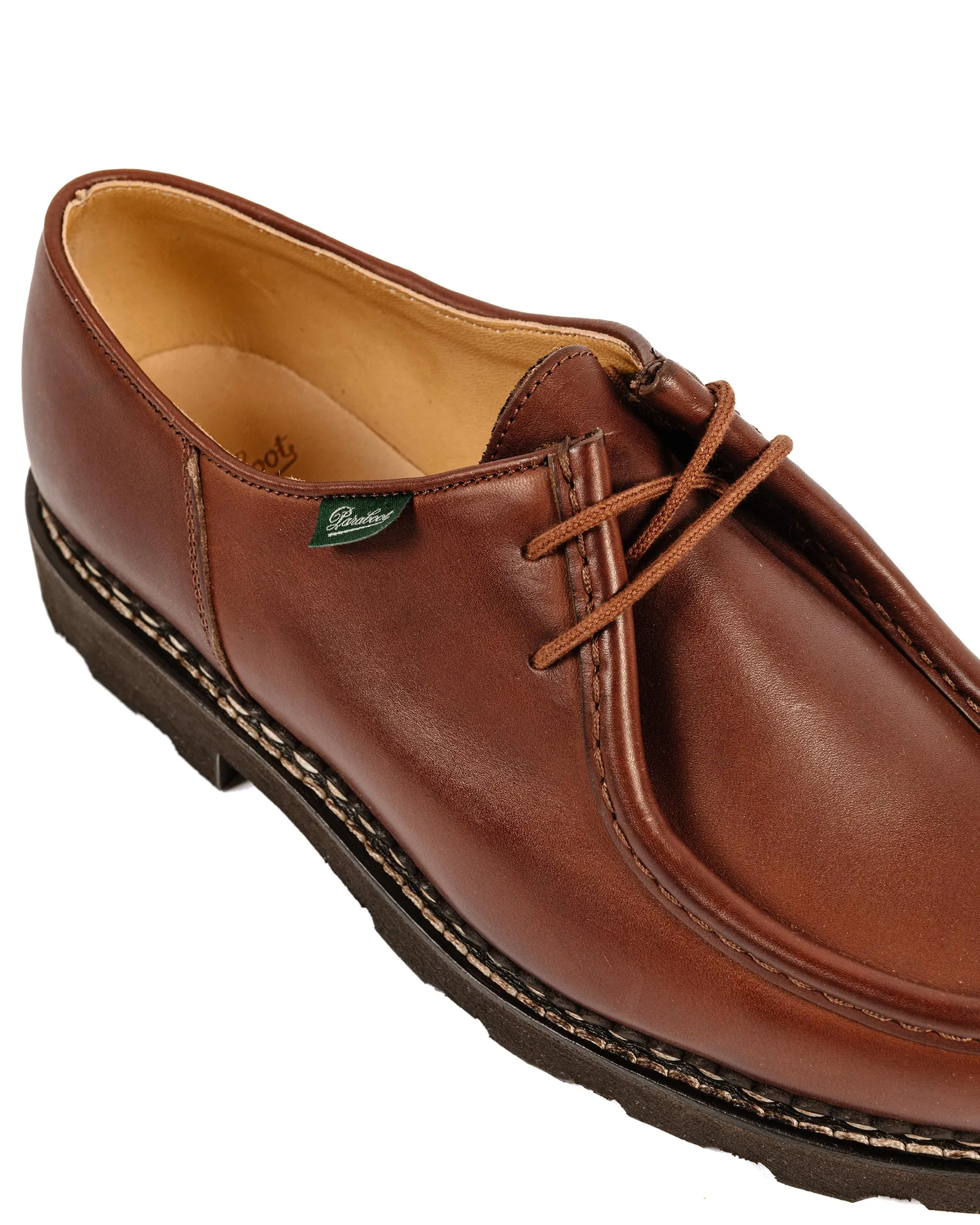 Paraboot Michael Lisse Marron Work Shoes Padded Touch