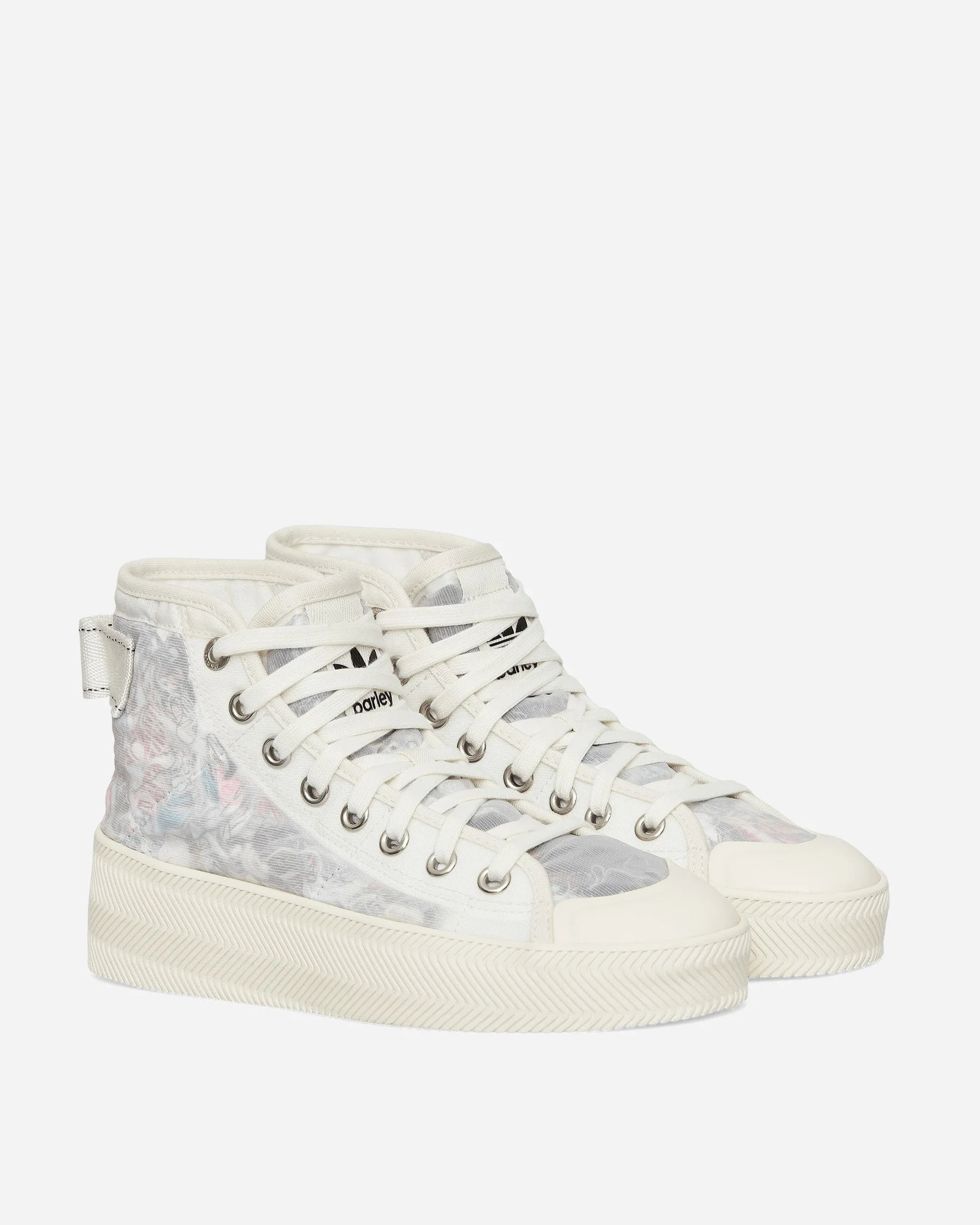 Parley Nizza Hi Sneakers White Treaded Sole Minimal Style