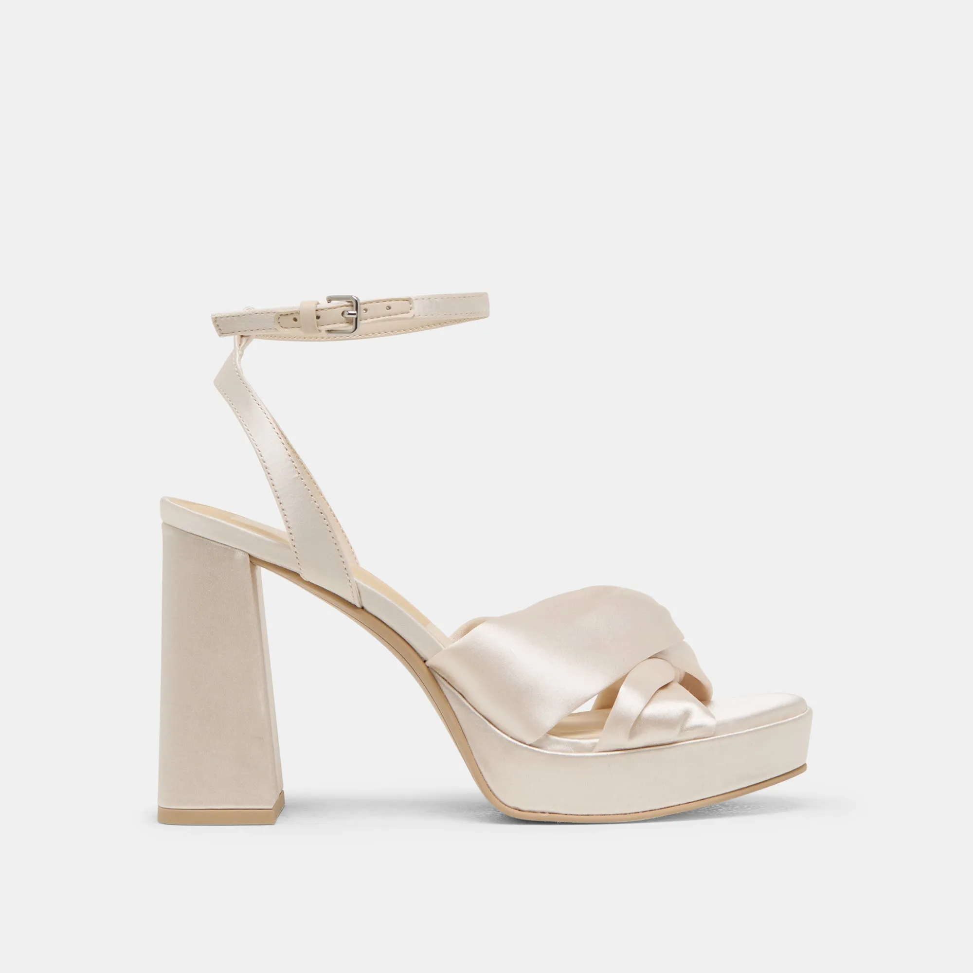 PARLO HEELS IVORY SATIN High Heel Sandals for Weddings