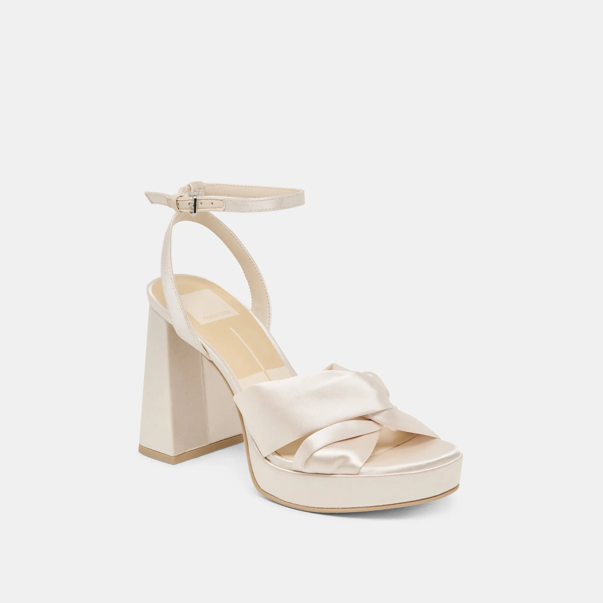 Wedding Sandals PARLO HEELS IVORY SATIN