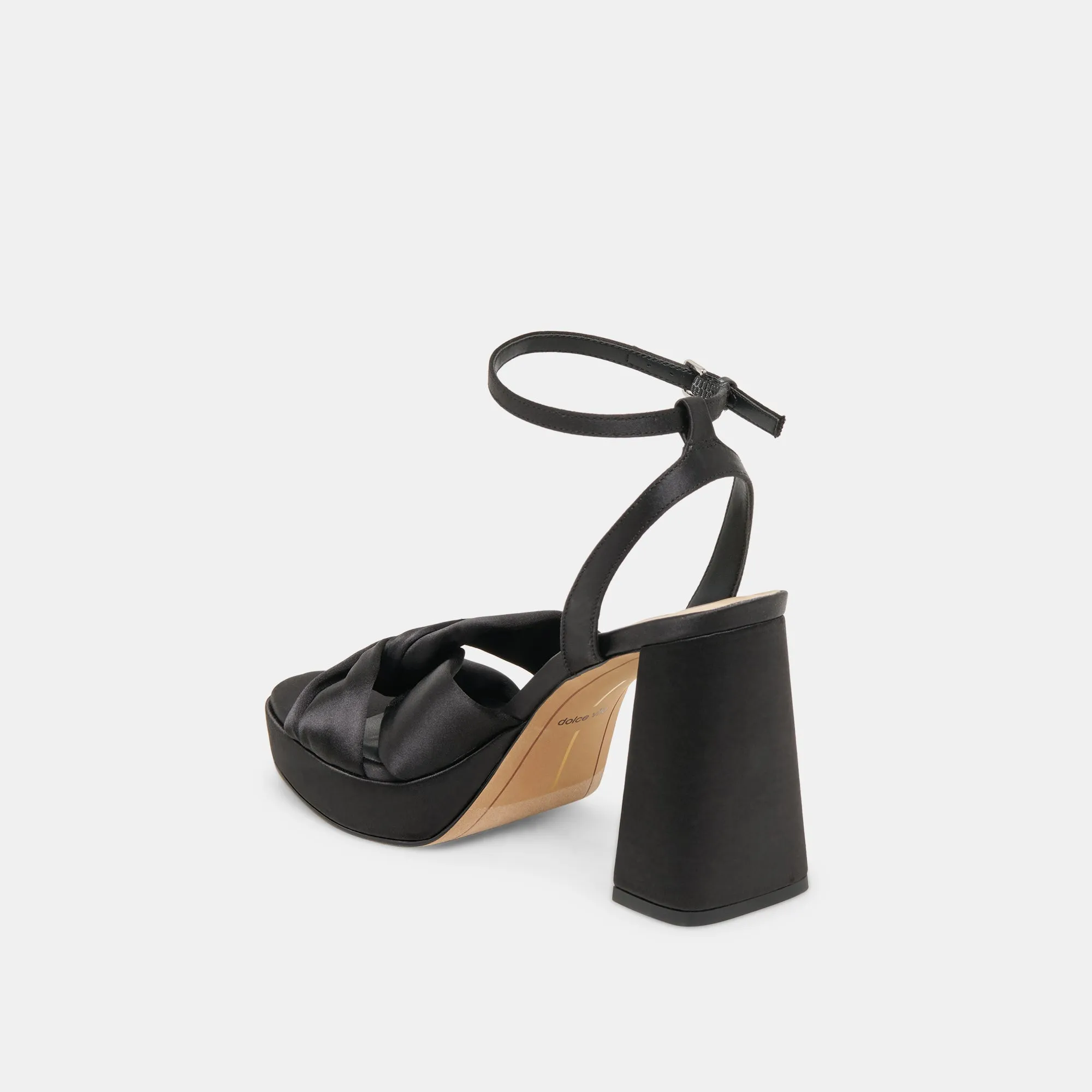PARLO HEELS ONYX SATIN Modern Look