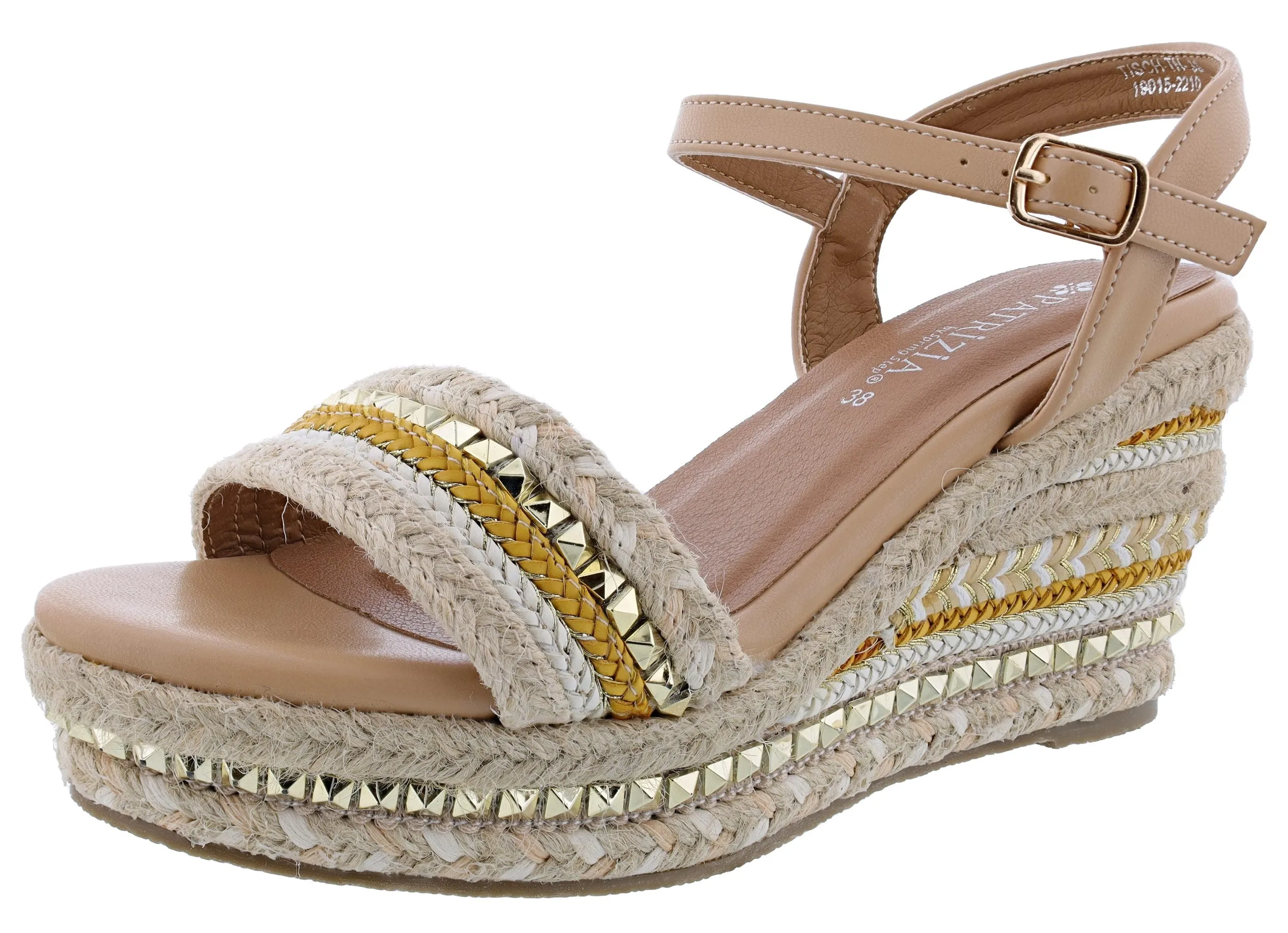 Patrizia Tisch Woven Wedge Sandals by Spring Step Elegant Feel