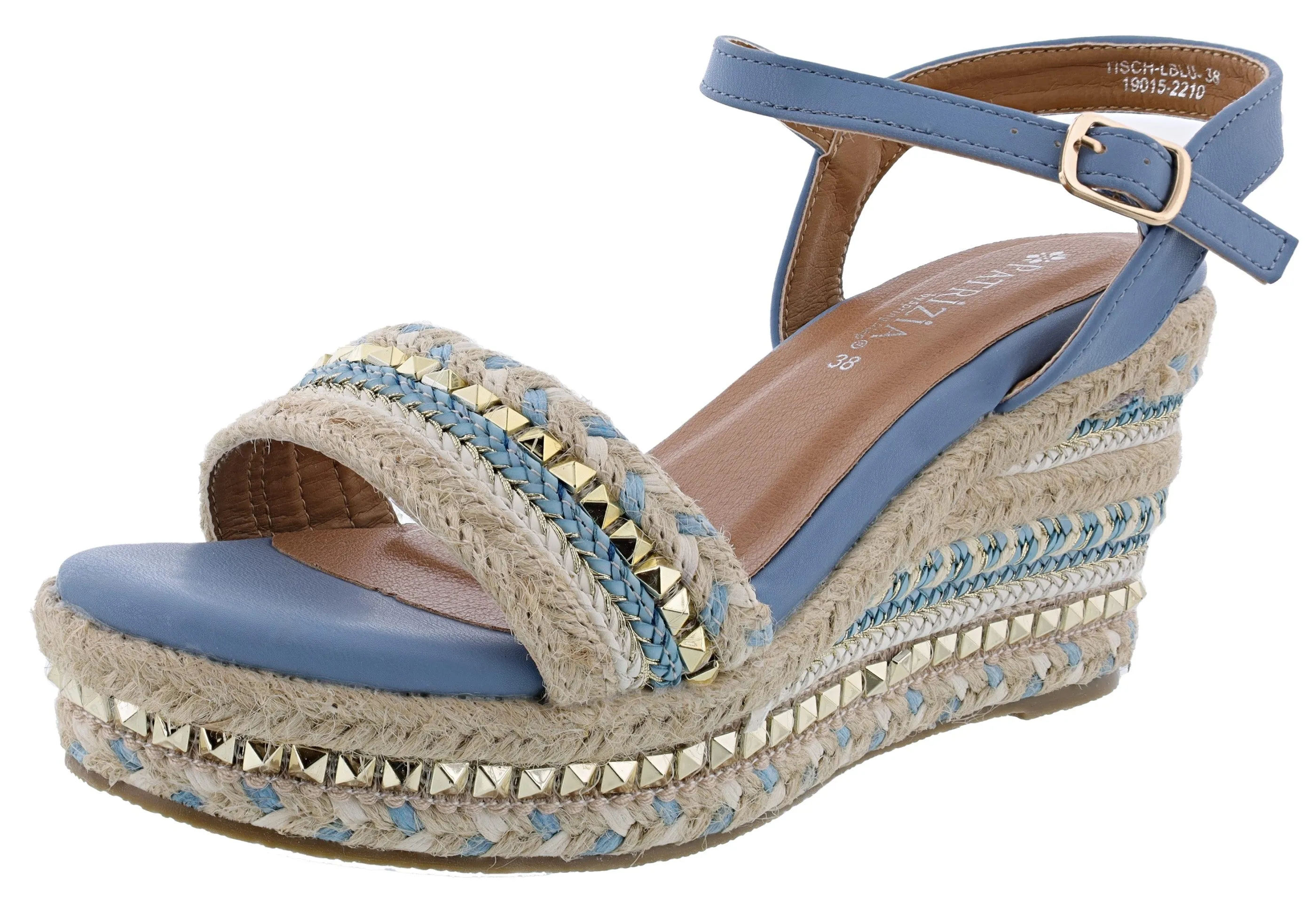 Sharp Shape Patrizia Tisch Woven Wedge Sandals by Spring Step