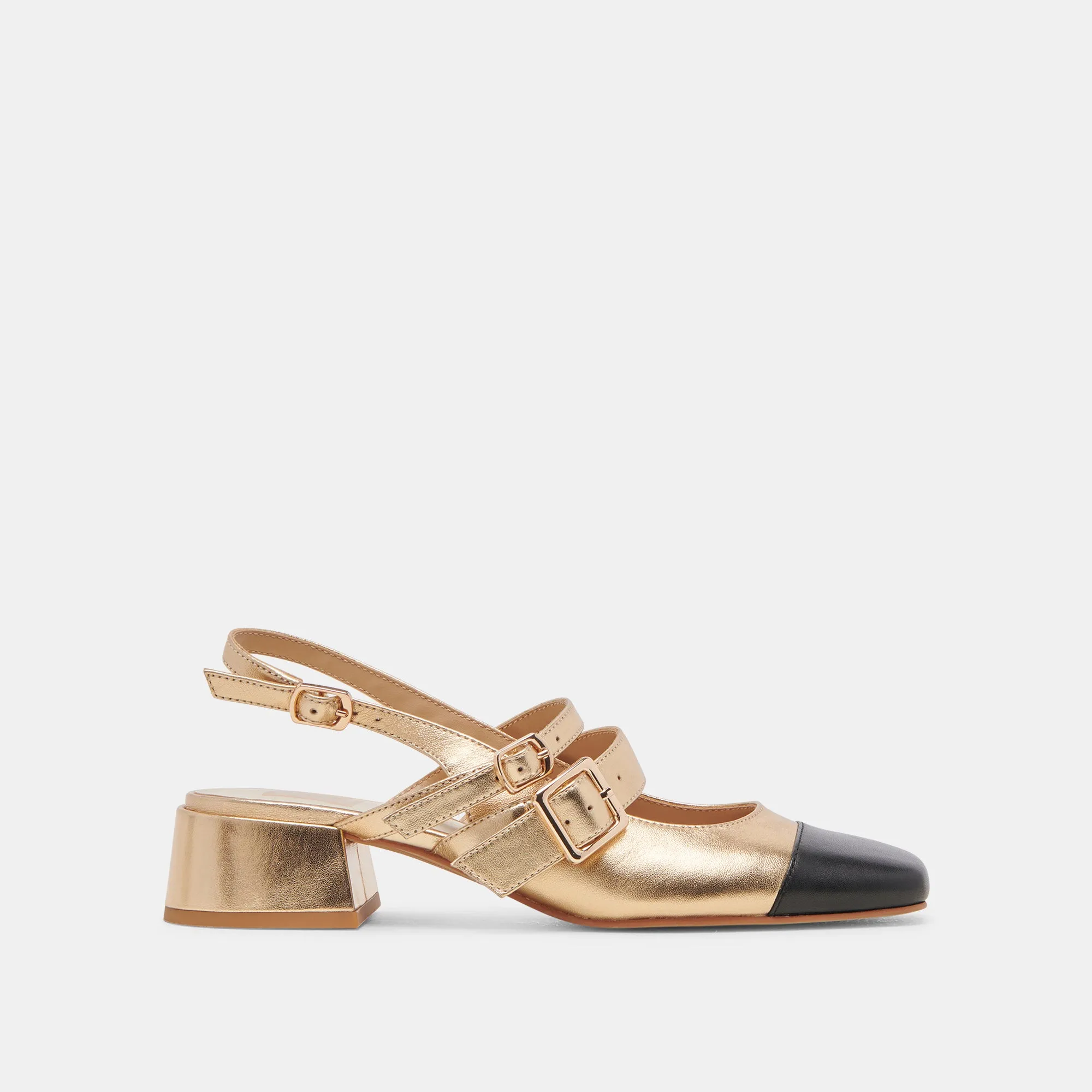 Breathable Material PATZY HEELS GOLD MULTI LEATHER