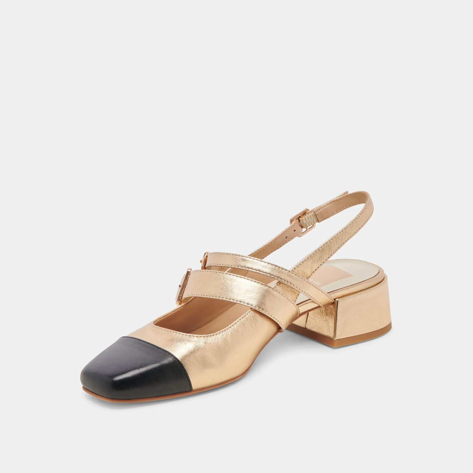 PATZY HEELS GOLD MULTI LEATHER Sleek Dress Shoes