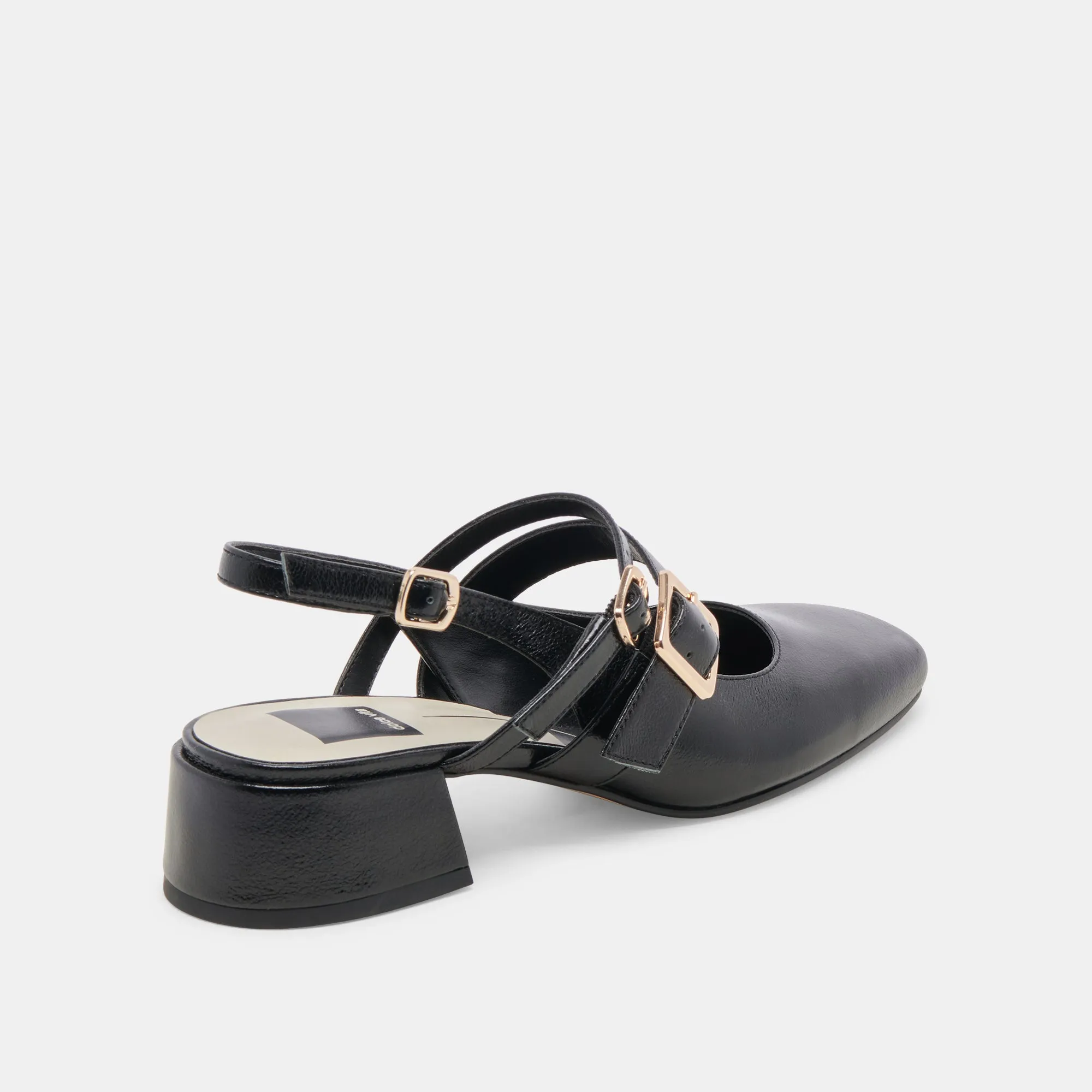 PATZY HEELS MIDNIGHT CRINKLE PATENT LEATHER Luxe Boots with Heels