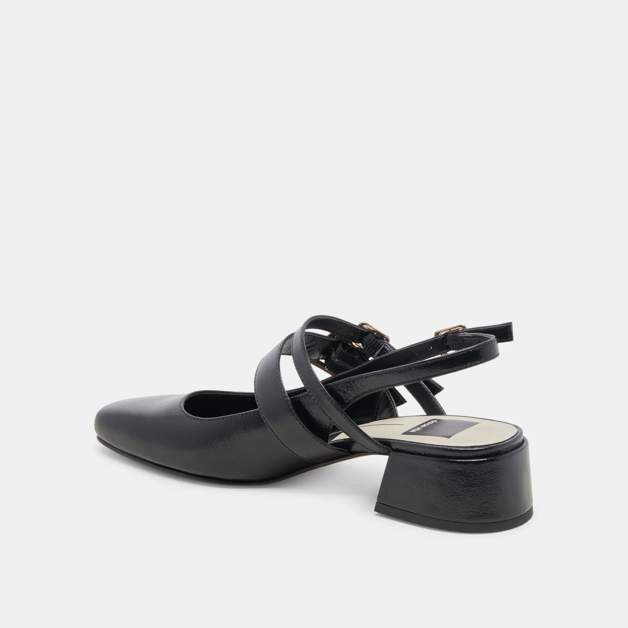 Luxe Wedding Footwear Comfortable ankle support PATZY HEELS MIDNIGHT CRINKLE PATENT LEATHER