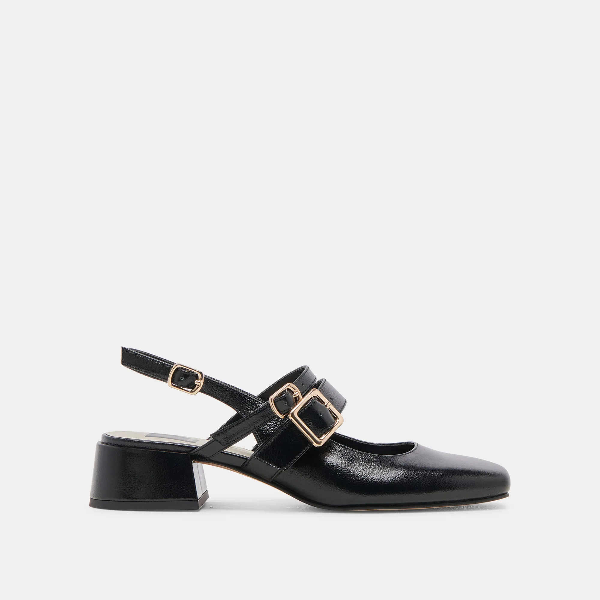 Comfy Pumps Evening Footwear PATZY HEELS MIDNIGHT CRINKLE PATENT LEATHER