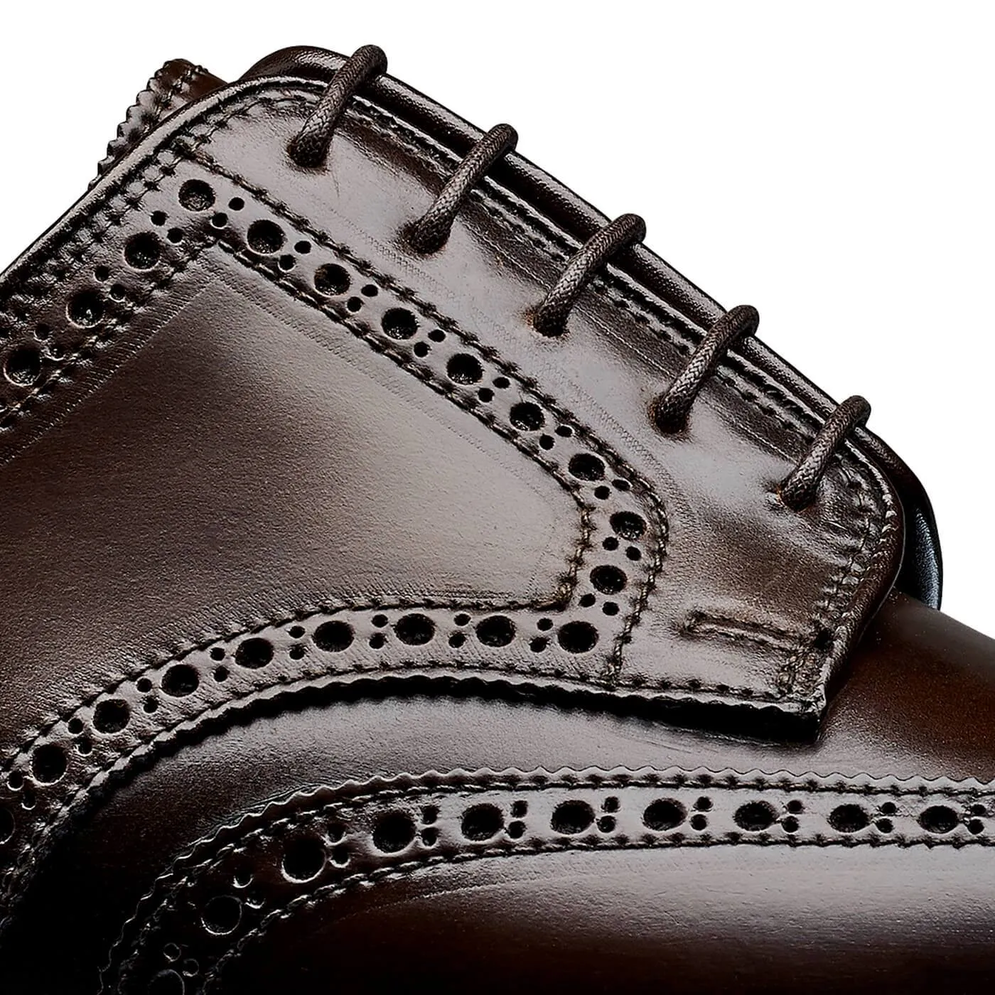 Pembroke Dark Brown Cordovan Smooth Polished Profile Neat Option