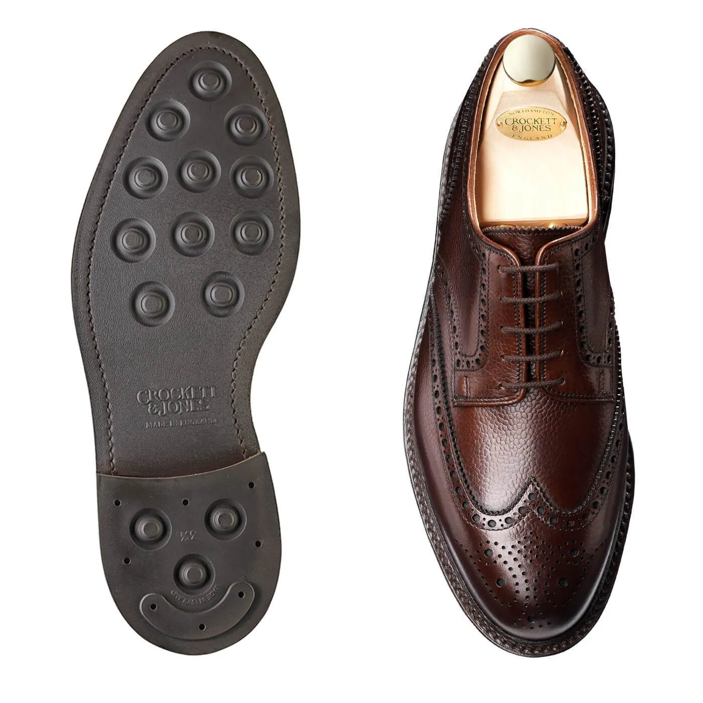 Comfort Grip Pembroke Dark Brown Scotch Grain