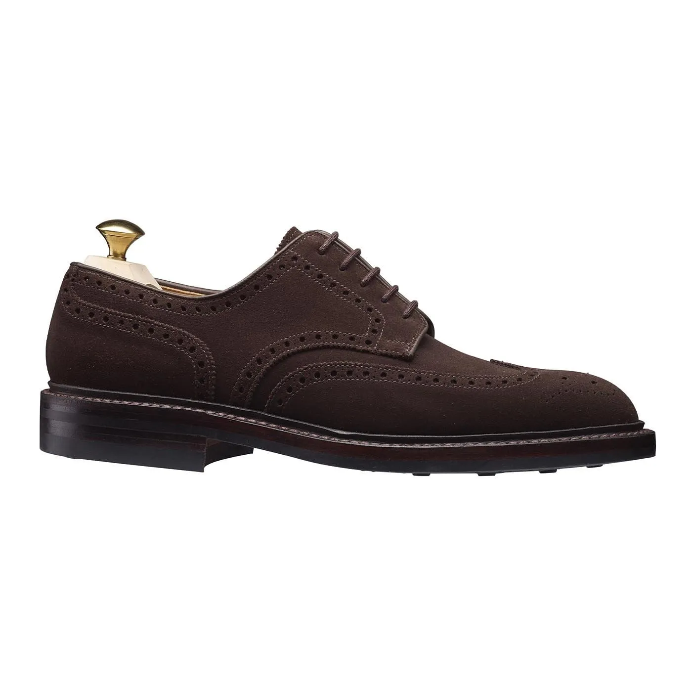 Lightweight Business Fit Pembroke Dark Brown Suede