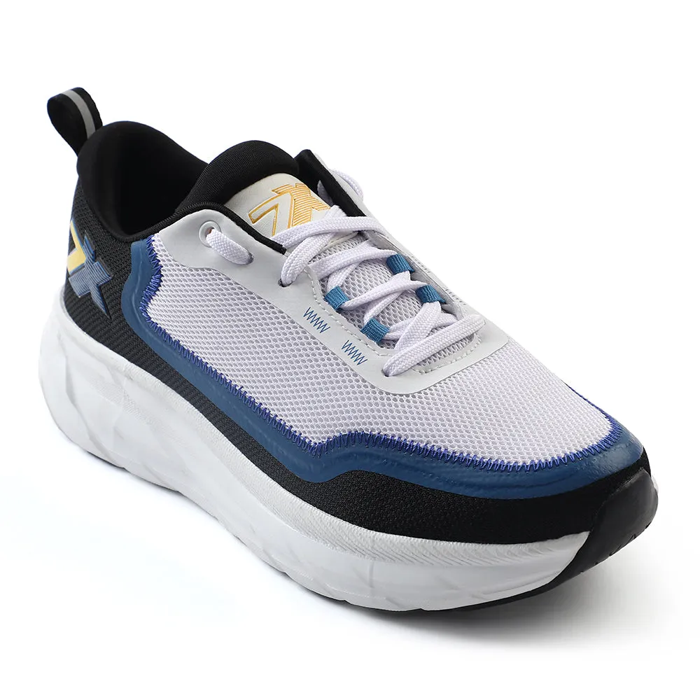 Leap7x White Sports Lacing Running Shoes For Men ROBUST-3E By Liberty spandex running wear royal - event running wear