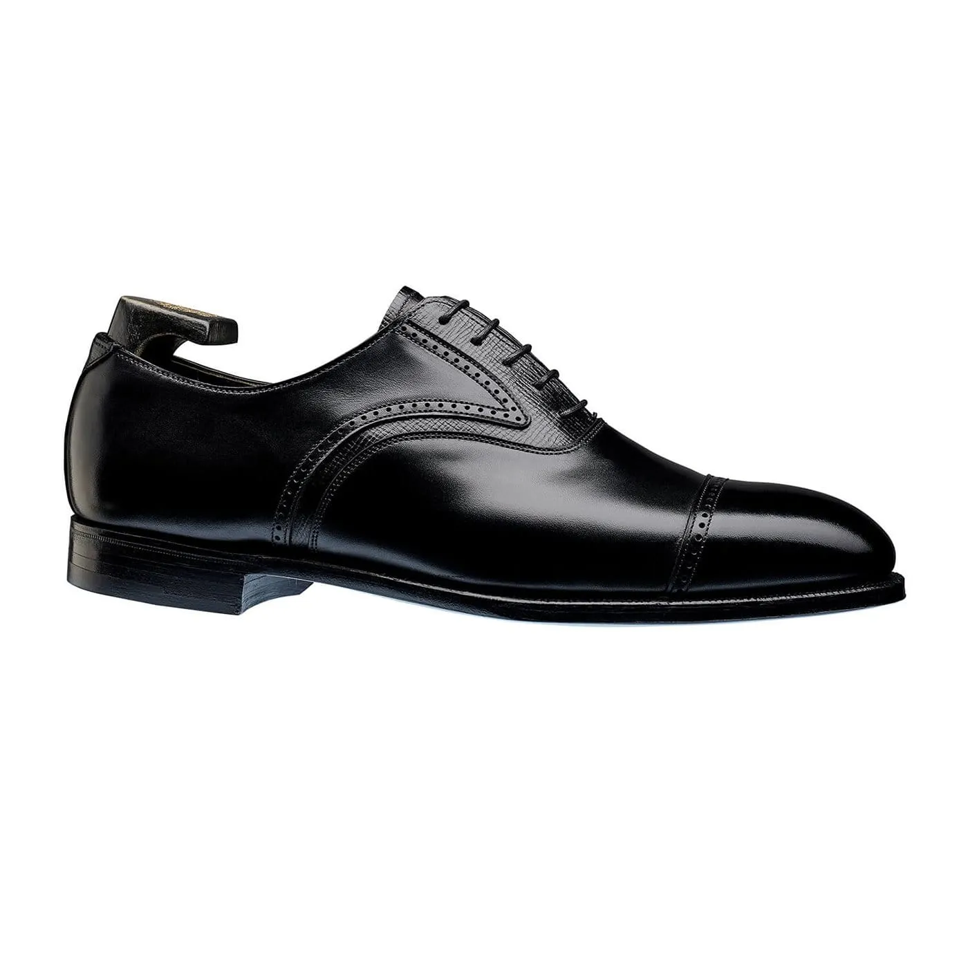 Perry Black Calf & Black Willow Grain Formal Dress Padded collar