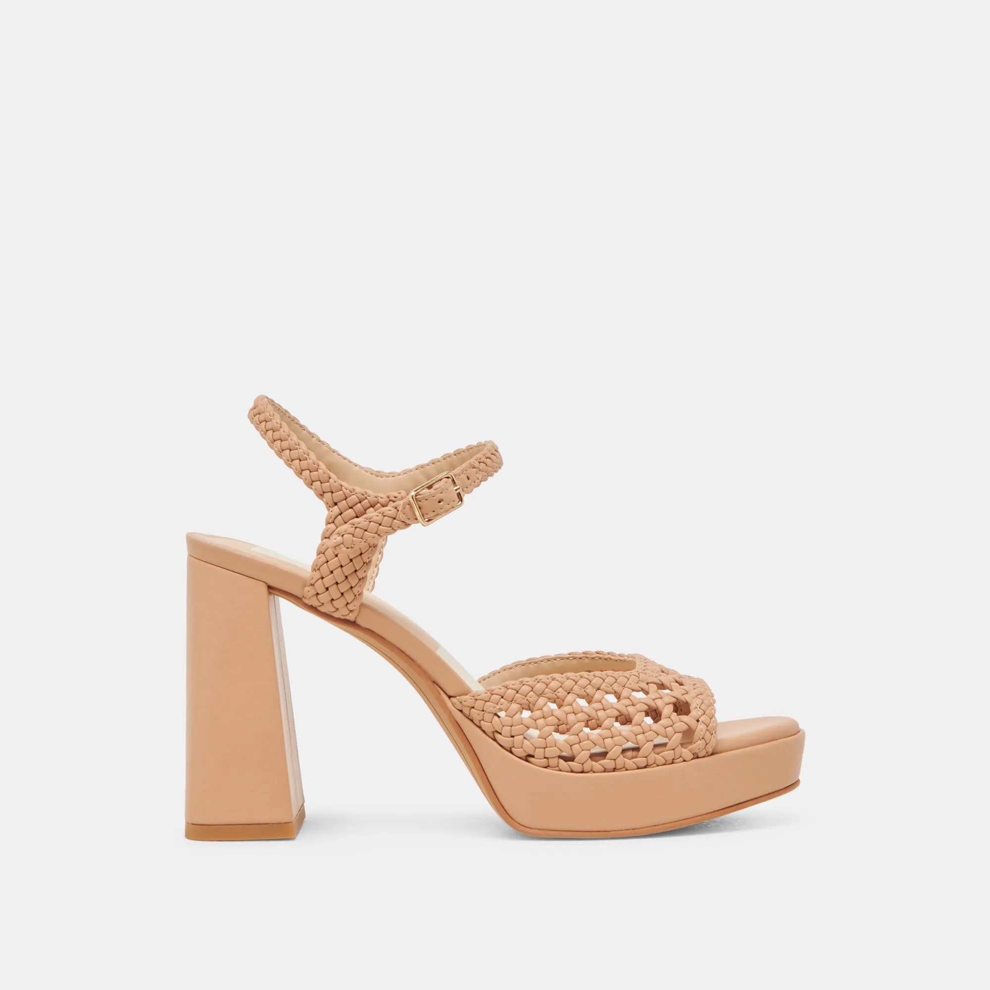 Holiday Heels PEYTEN WIDE HEELS CAFE WOVEN STELLA