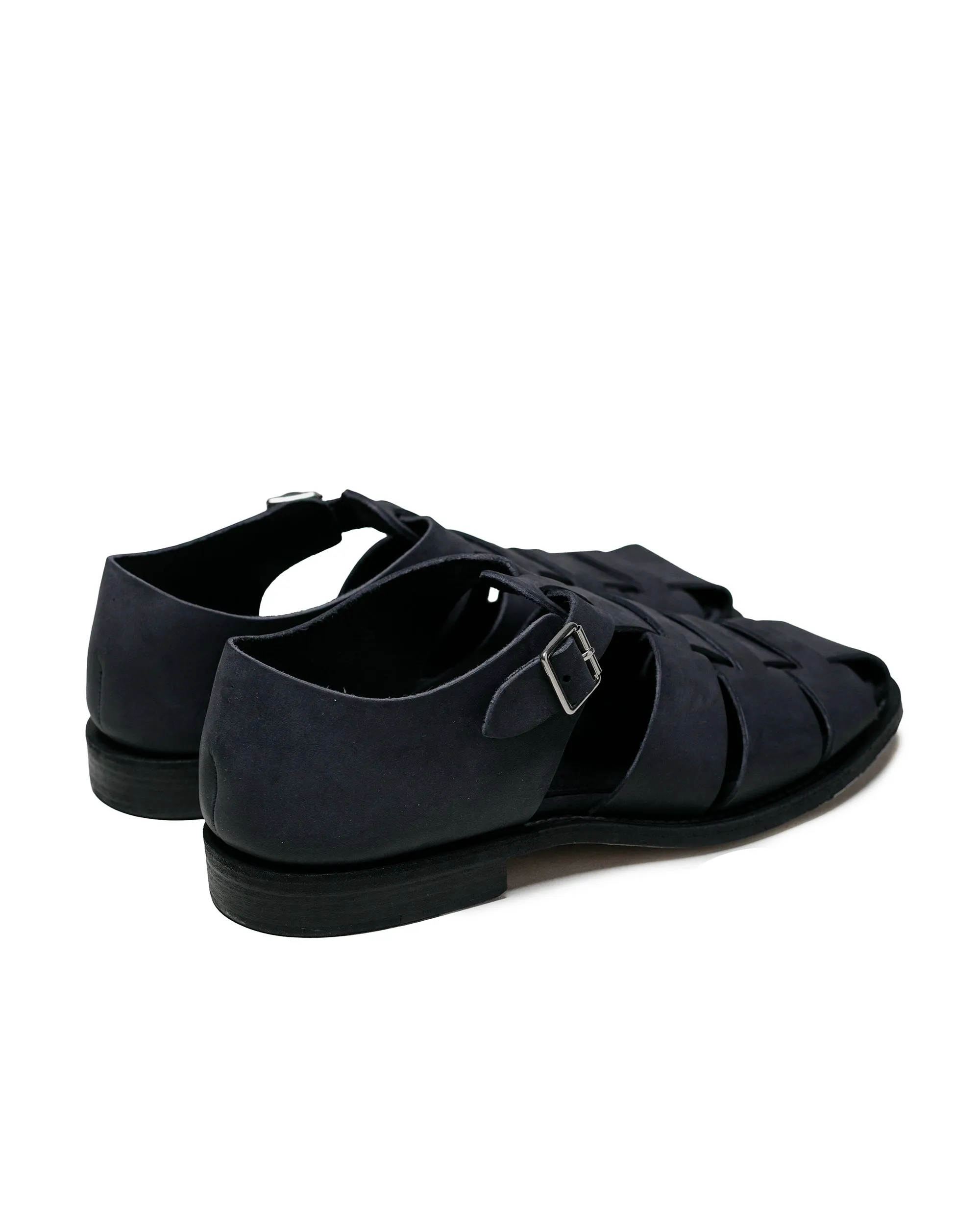 Phigvel Gurkha Sandal Black Smooth   finish