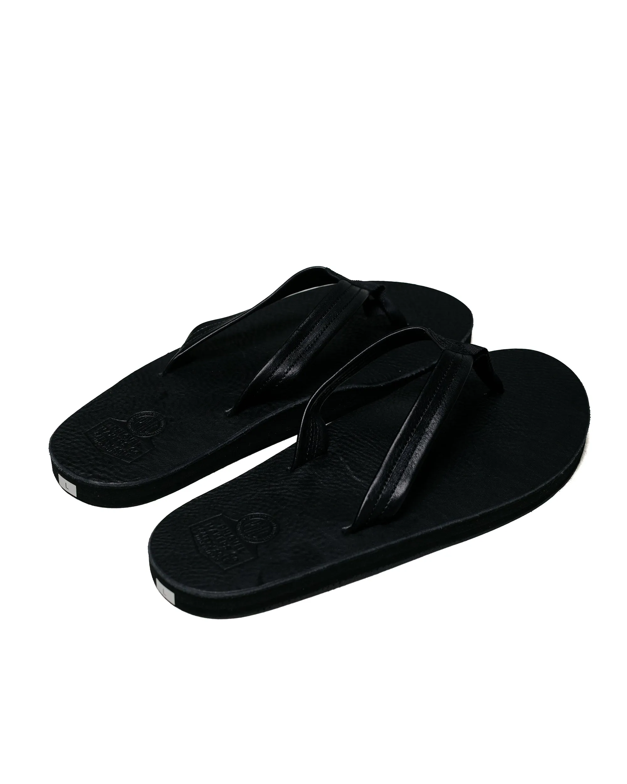 Smooth Motion Slip Resistant Phigvel Leather Beach Sandals Black