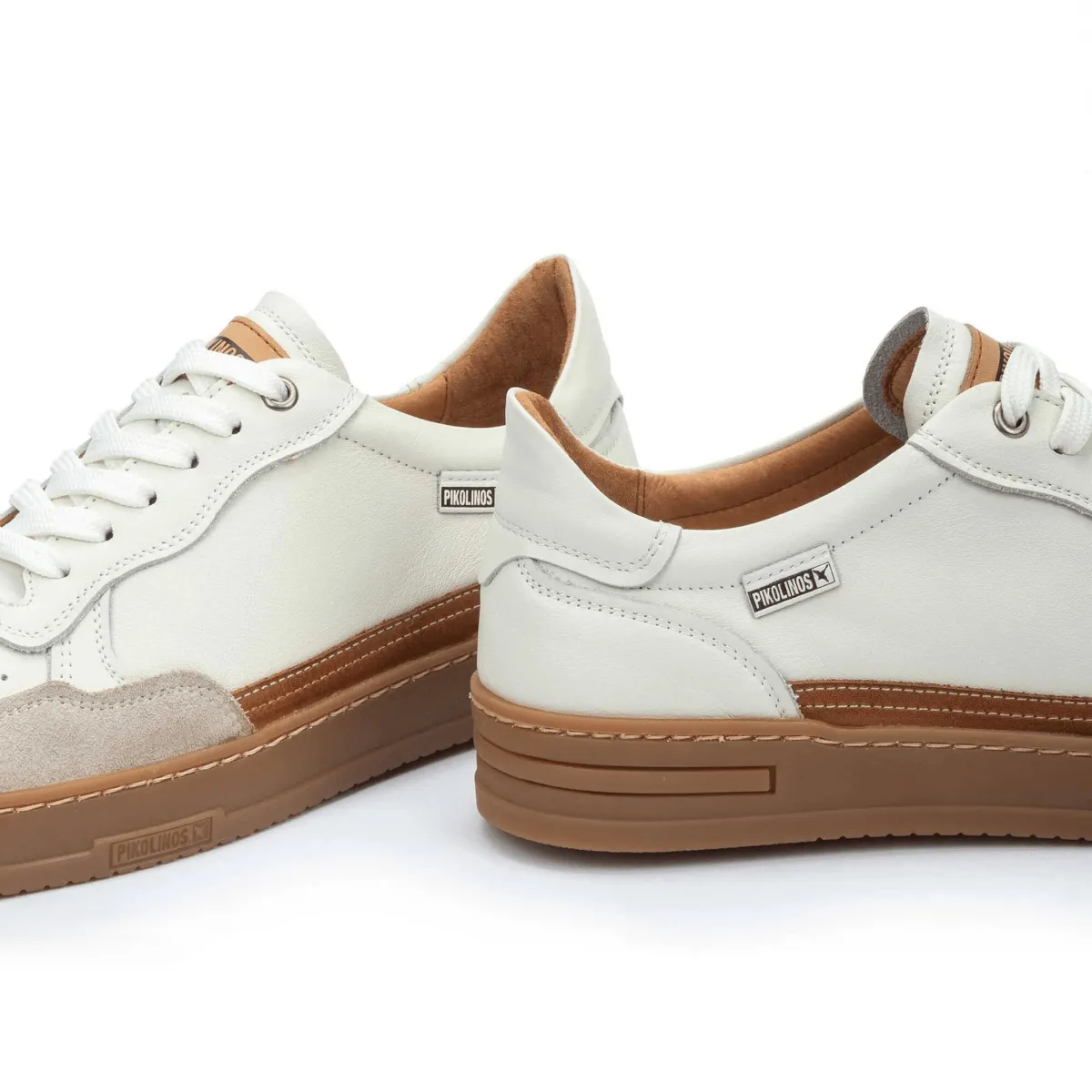 Pikolinos Men's Xativa Off-White Leather Grass Hike Daily Ready