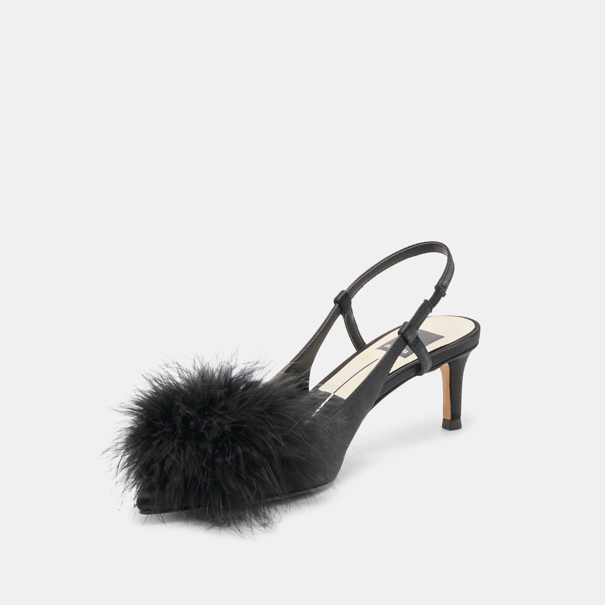 KAMY HEELS ONYX SATIN Comfortable Arch Support