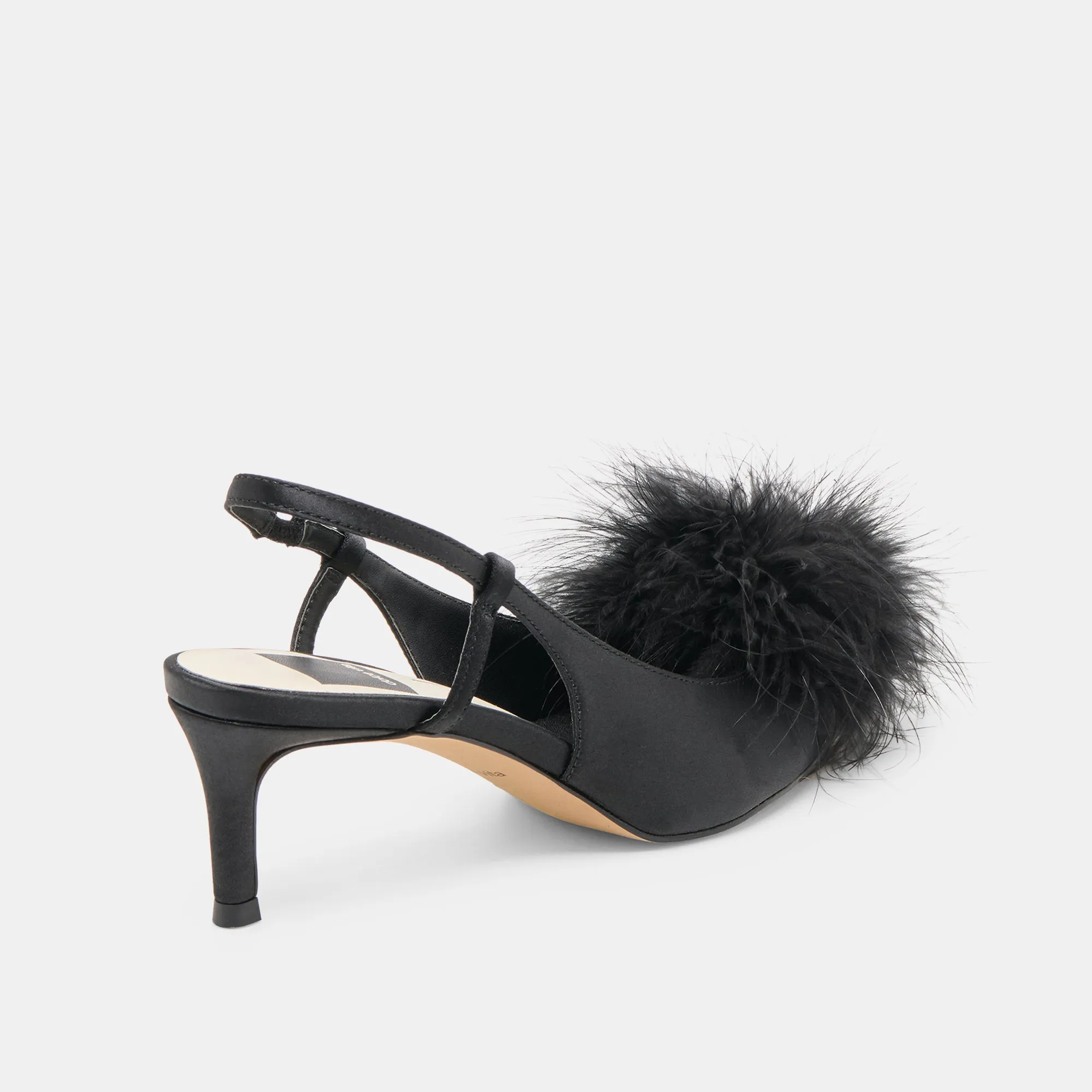 Matte Finish Pumps Shoes KAMY HEELS ONYX SATIN