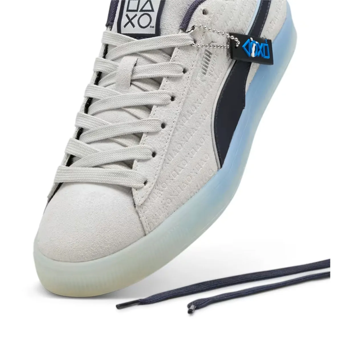 Lightweight Feel   Playstation Suede 'Glacial Gray New Navy'