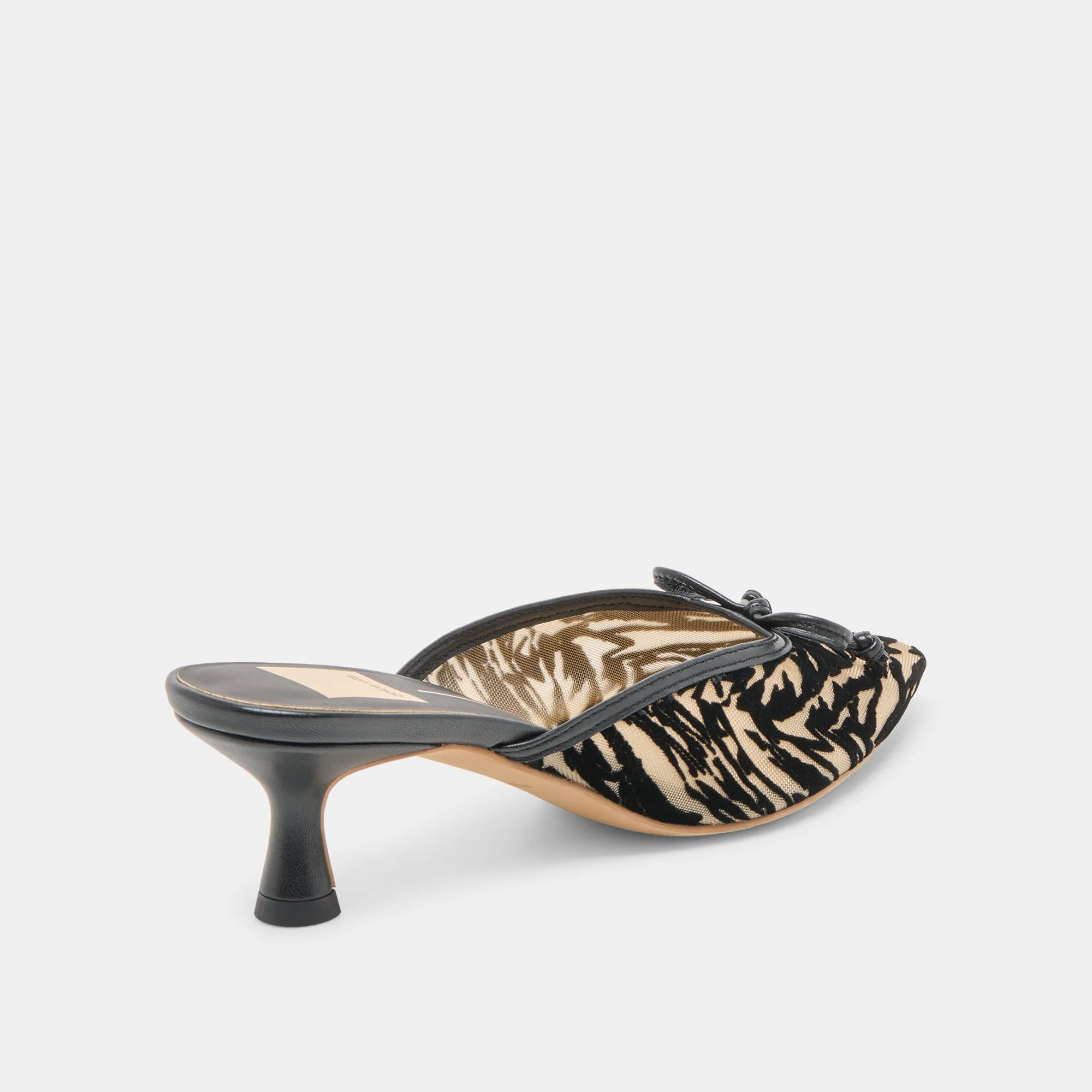 Comfy Pumps CLEO HEELS ZEBRA VELVET MESH