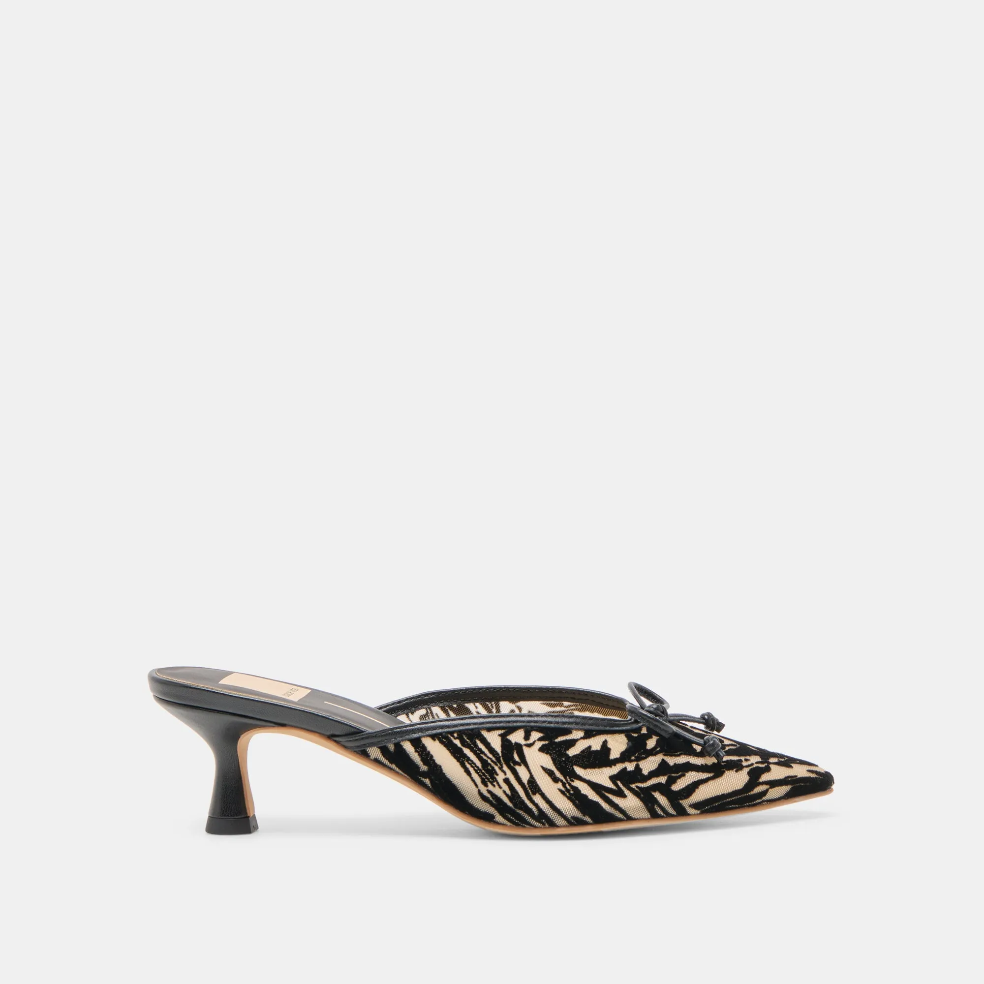 Glam Heels for Night Out CLEO HEELS ZEBRA VELVET MESH