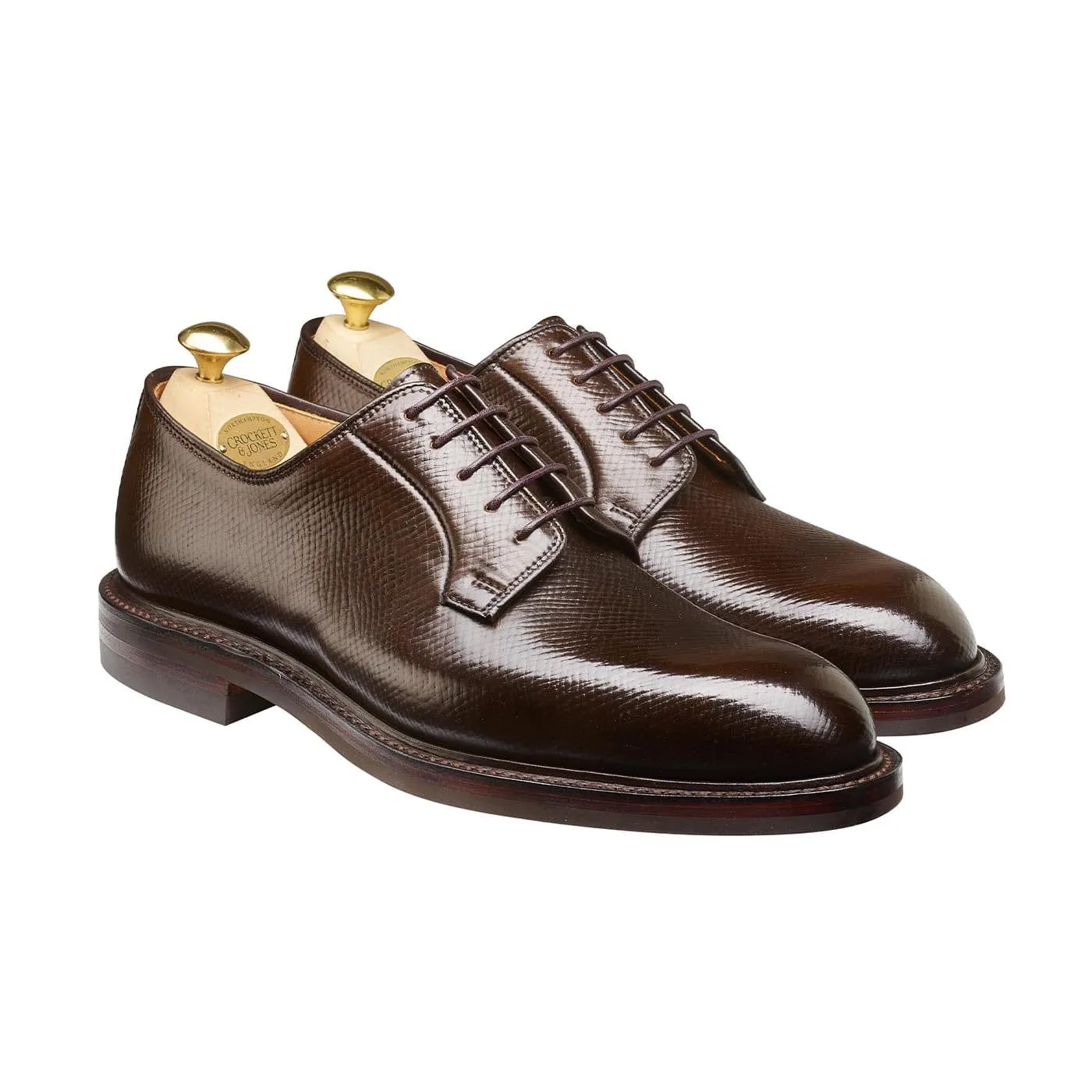 Lanark 5 Dark Brown Hatch Grain Cordovan Style Walk Fit for All