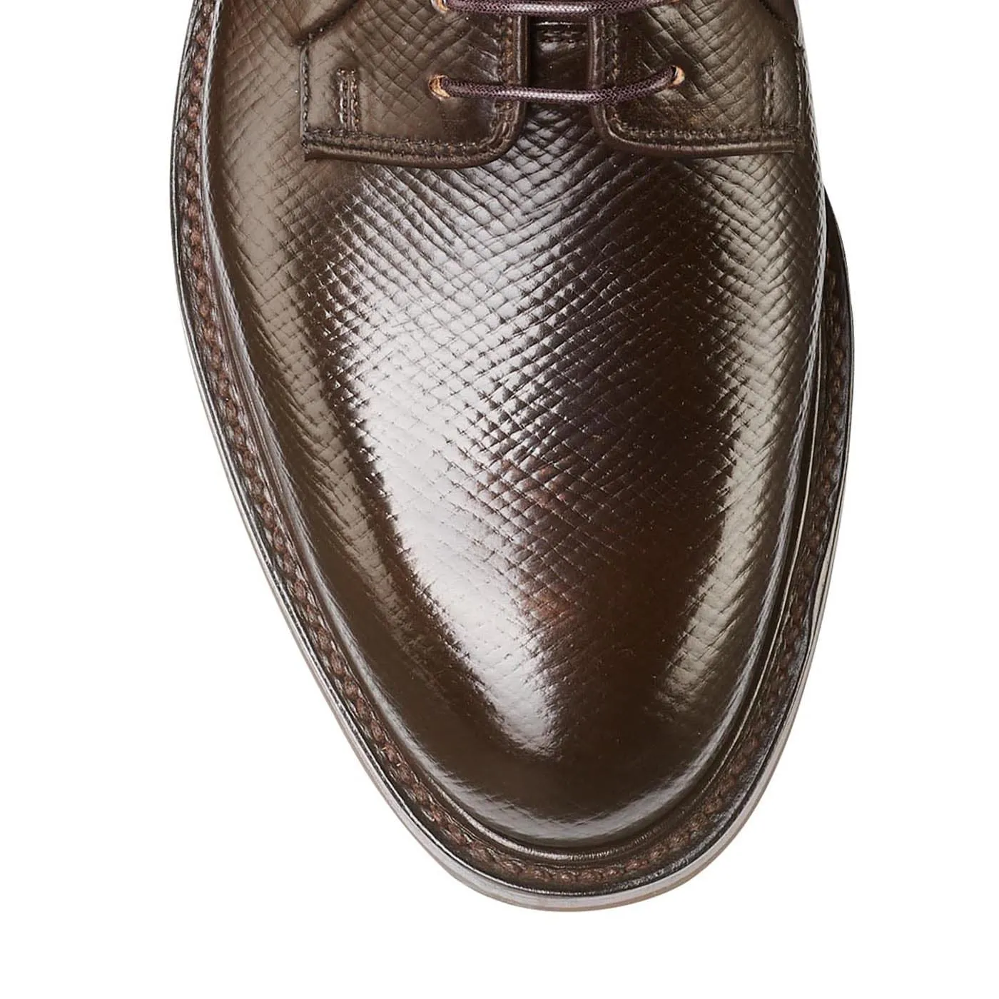 Flexible Comfort Step Smooth Closure Lanark 5 Dark Brown Hatch Grain Cordovan
