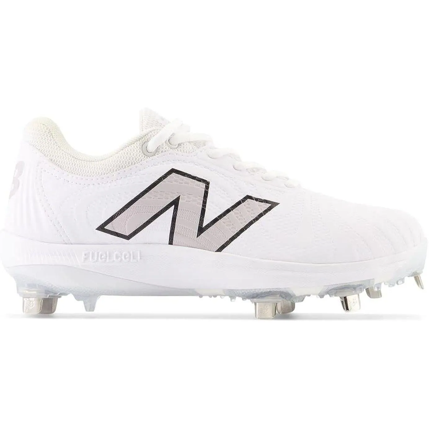 New Balance Women's FuelCell FUSE v4 Metal Fastpitch Softball Cleats - Optic White / Raincloud - SMFUSEW4 Comfortable Upper