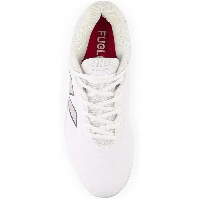 New Balance Women's FuelCell FUSE v4 Metal Fastpitch Softball Cleats - Optic White / Raincloud - SMFUSEW4 Slip On Minimal Look