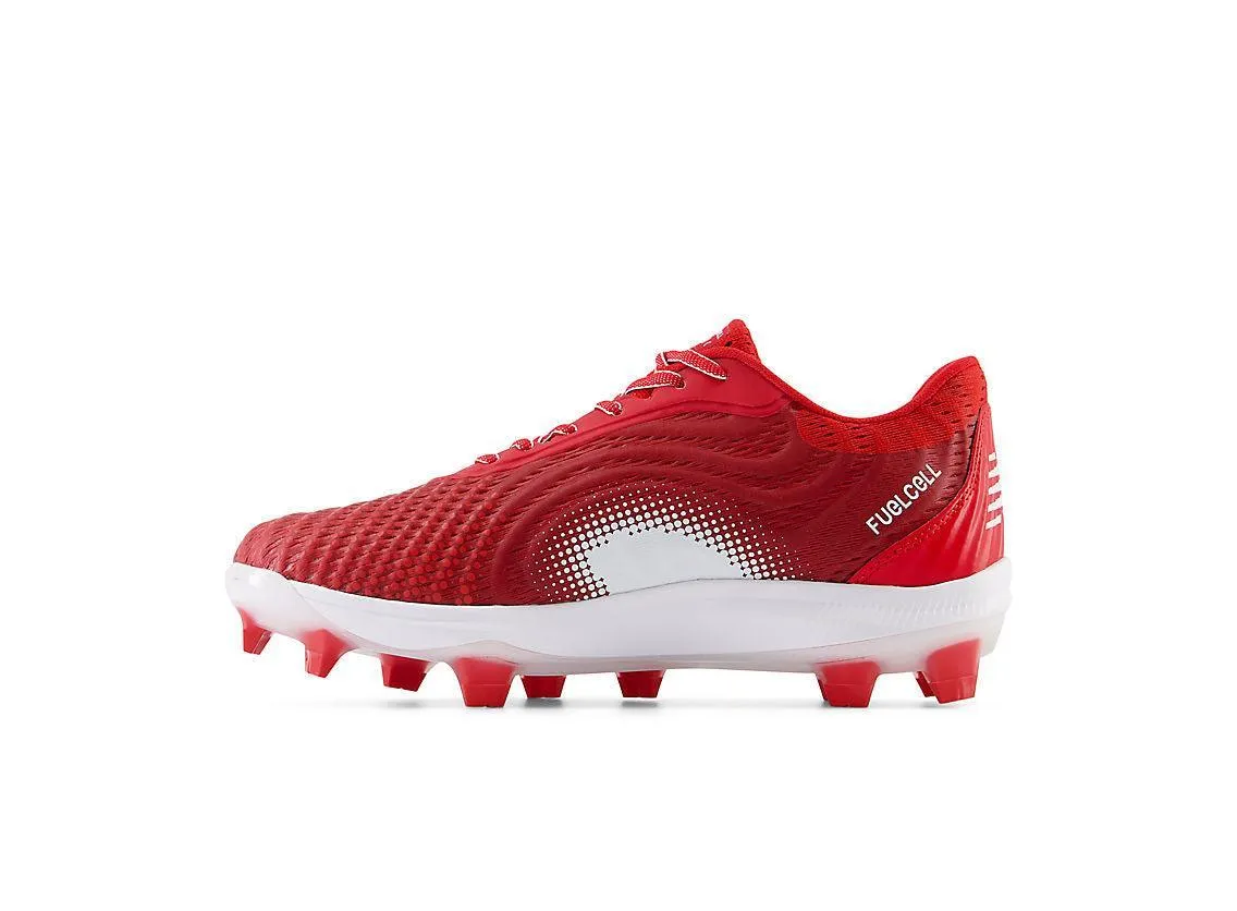 Quick Drying Practical Build New Balance Men's FuelCell 4040 V7 Molded Baseball Cleats - Team Red / White - PL4040R7