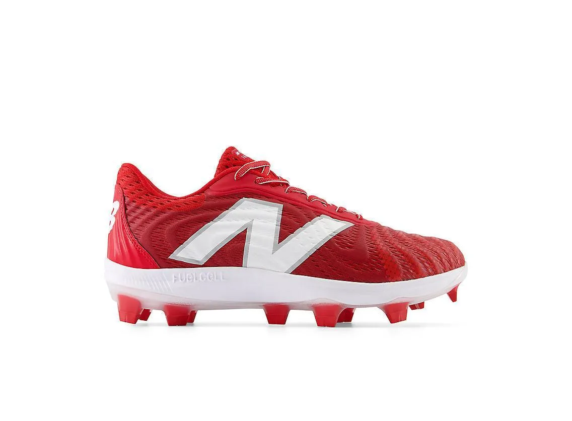 Padded Liner Dressy look New Balance Men's FuelCell 4040 V7 Molded Baseball Cleats - Team Red / White - PL4040R7