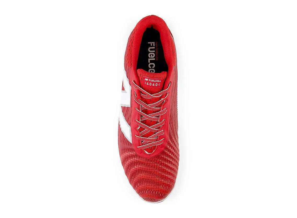 New Balance Men's FuelCell 4040 V7 Molded Baseball Cleats - Team Red / White - PL4040R7 Fashionable Design Work Utility