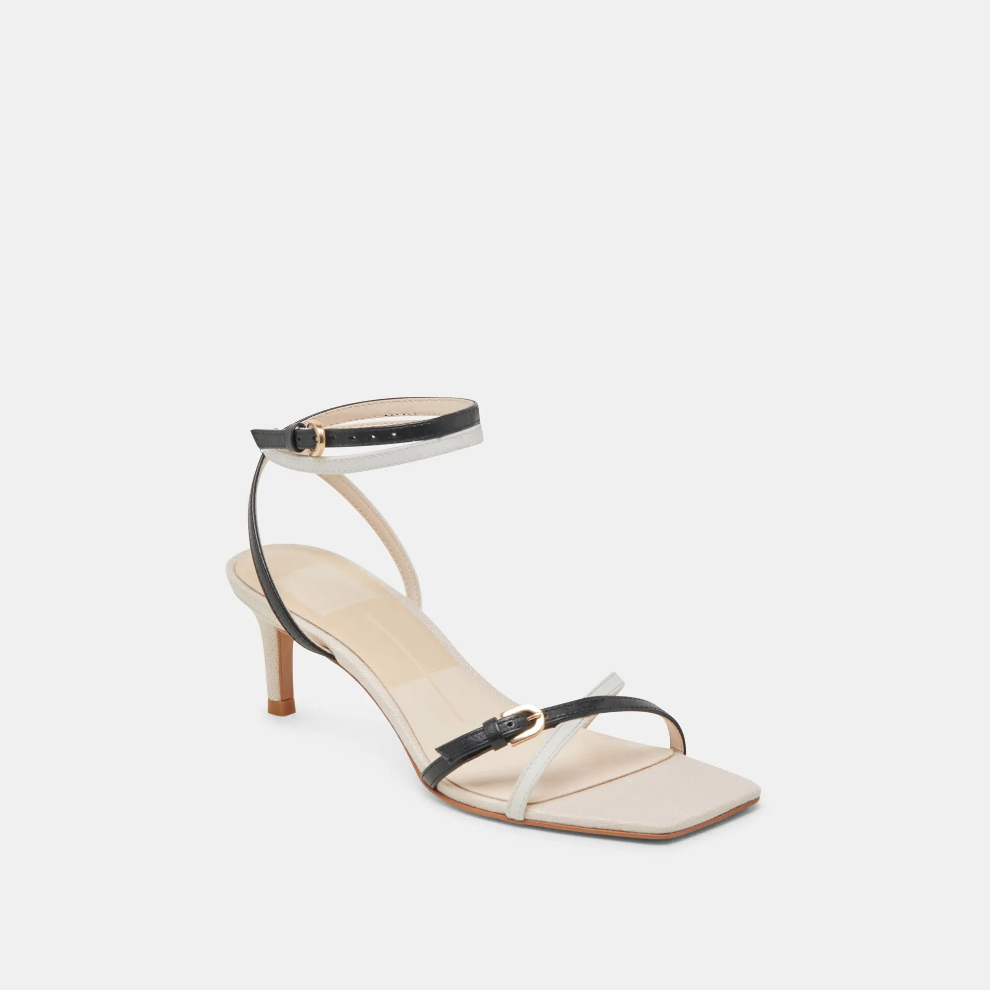 Retro Bridal Shoes BAMBY HEELS WHITE BLACK LEATHER