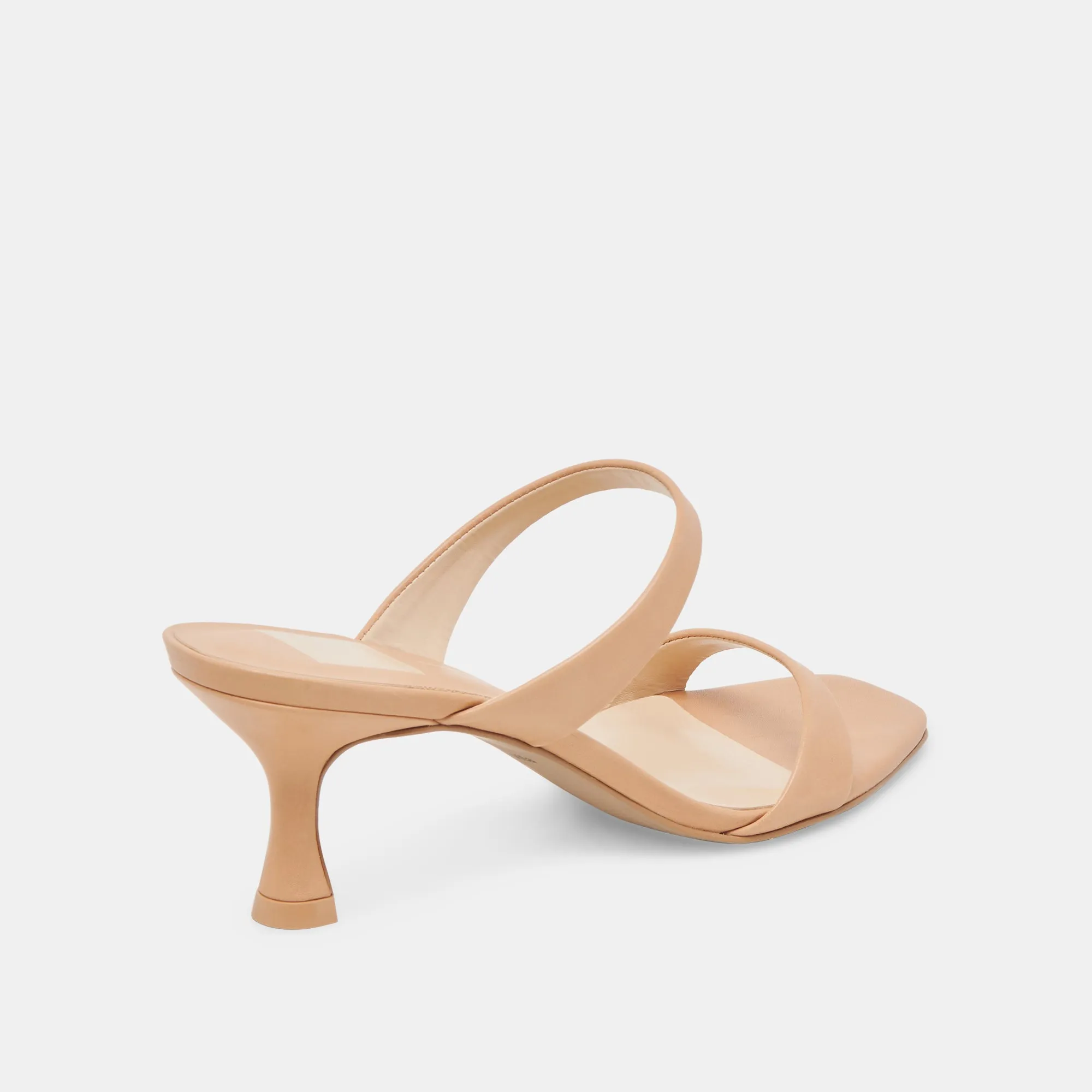 GENORA HEELS CAFE LEATHER Buckled