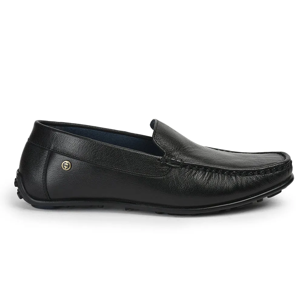 Healers By Liberty Men JPL-275 Black Casual Non lacing Loafers Shoes Heel Guard Perfect Fit